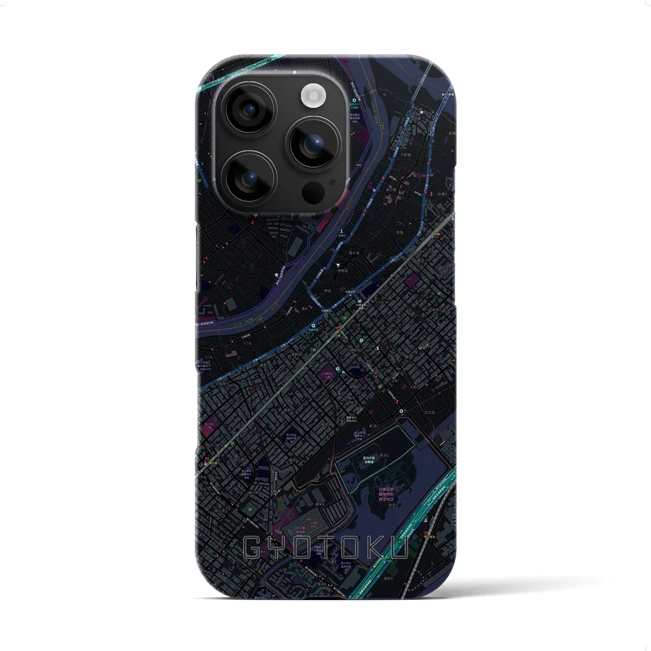 【行徳(千葉県)】地図柄iPhoneケース(バックカバータイプ)