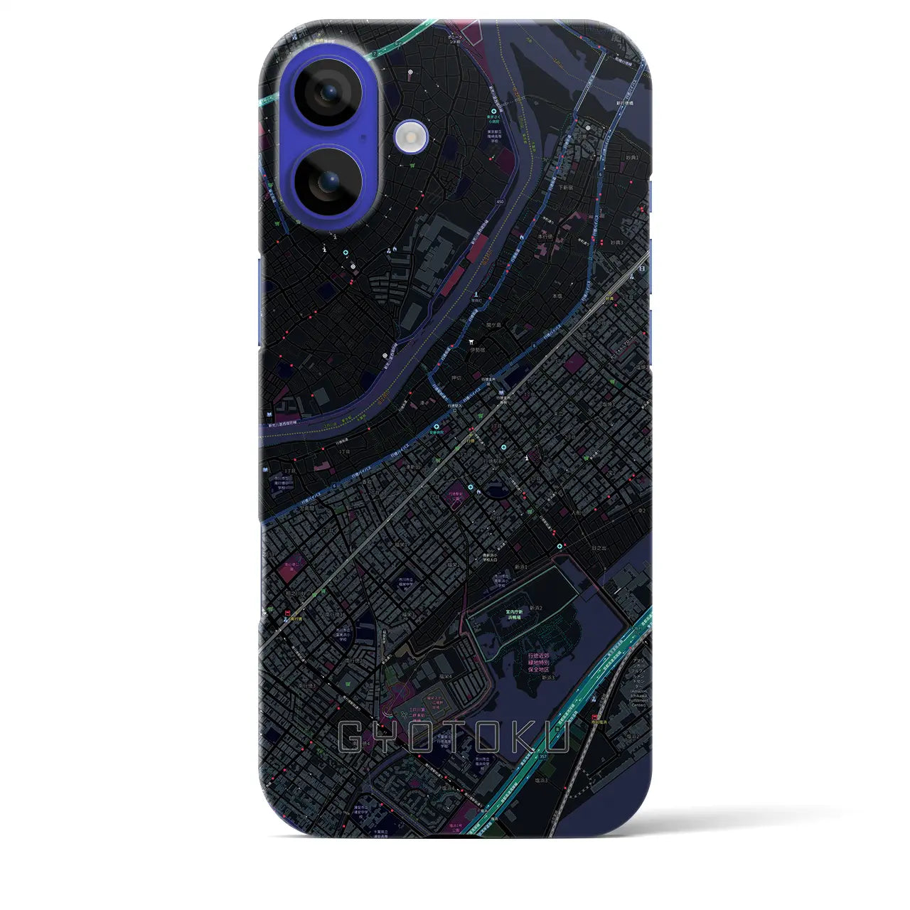 【行徳(千葉県)】地図柄iPhoneケース(バックカバータイプ)