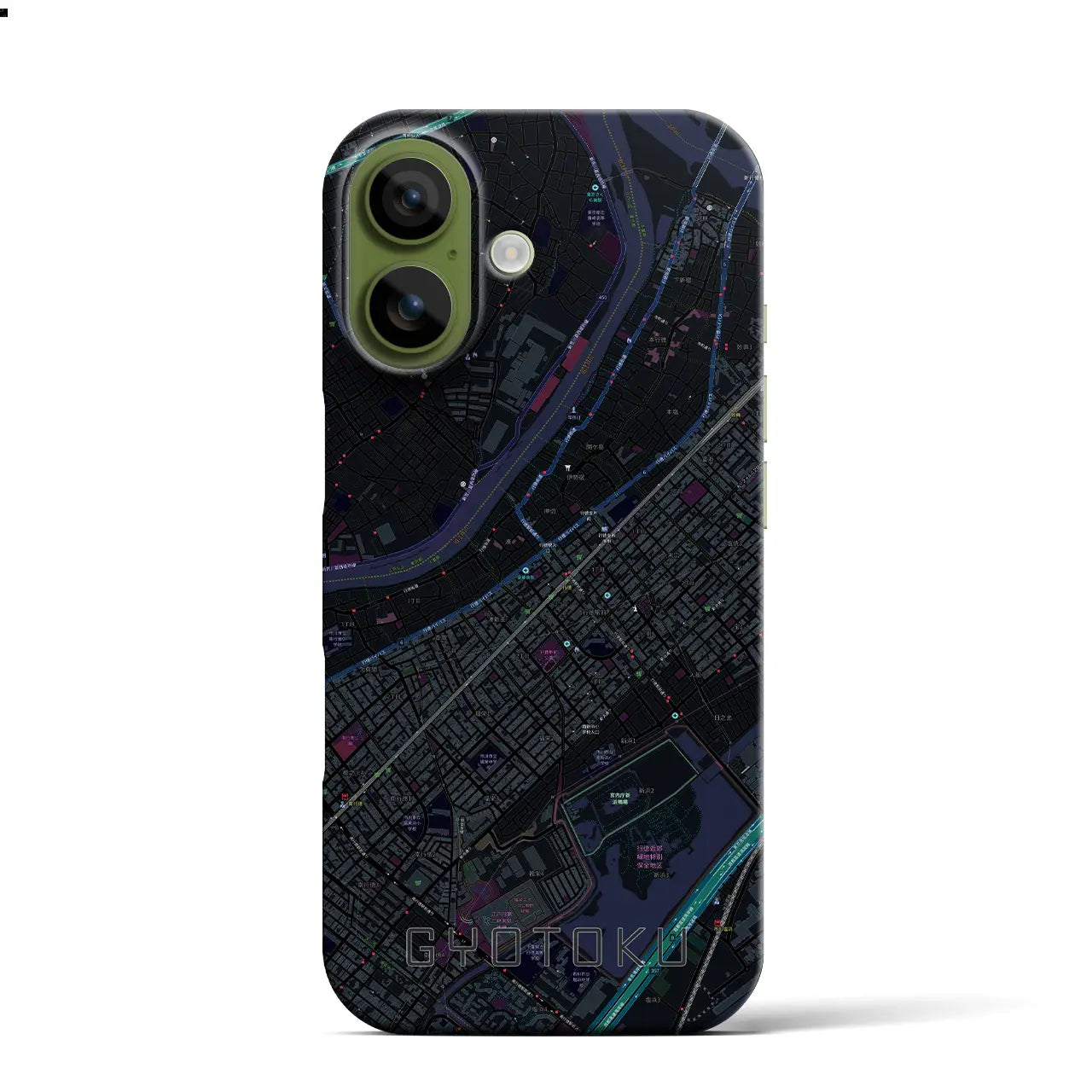 【行徳(千葉県)】地図柄iPhoneケース(バックカバータイプ)