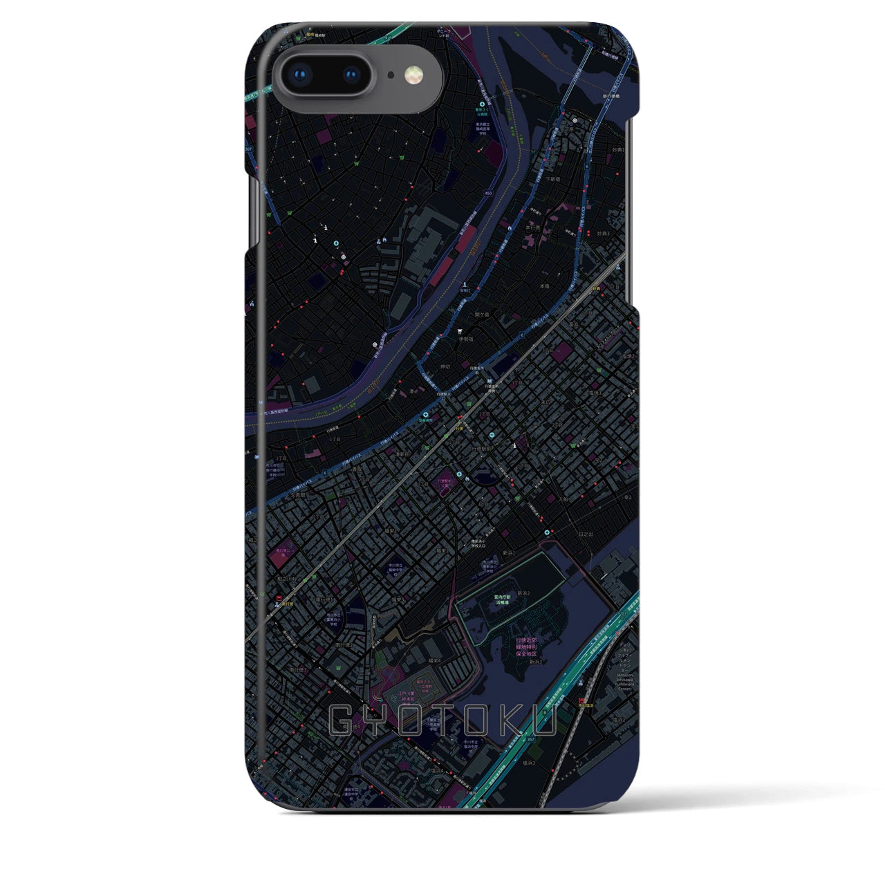 【行徳(千葉県)】地図柄iPhoneケース(バックカバータイプ)