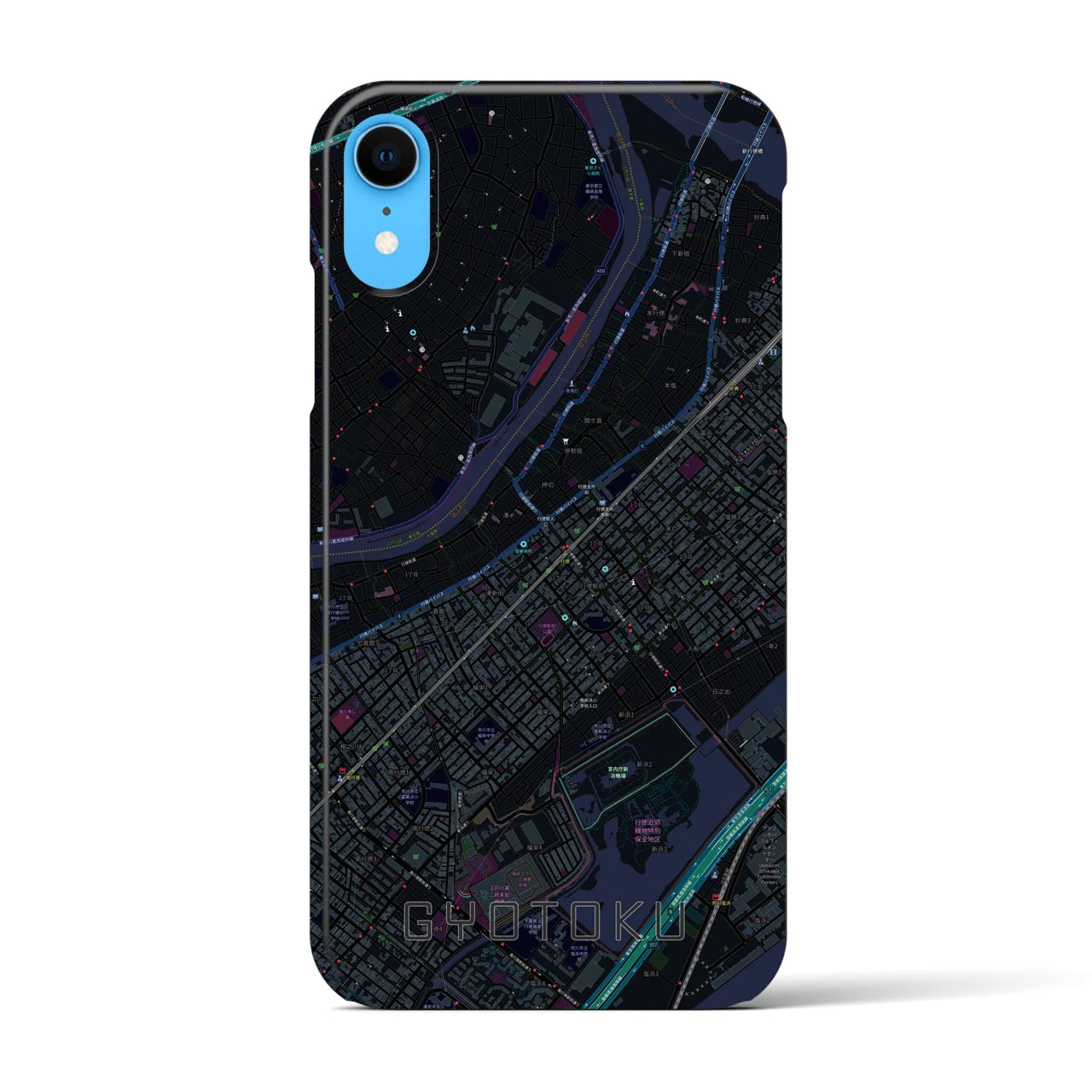 【行徳(千葉県)】地図柄iPhoneケース(バックカバータイプ)