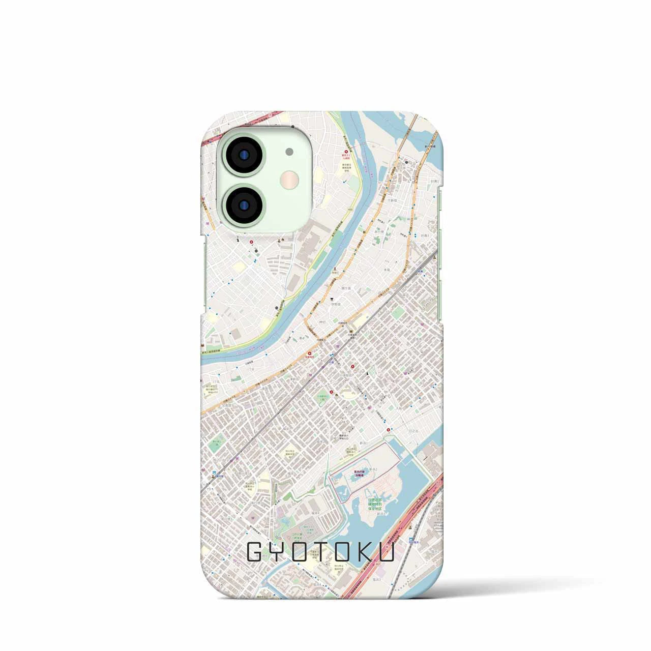 【行徳(千葉県)】地図柄iPhoneケース(バックカバータイプ)