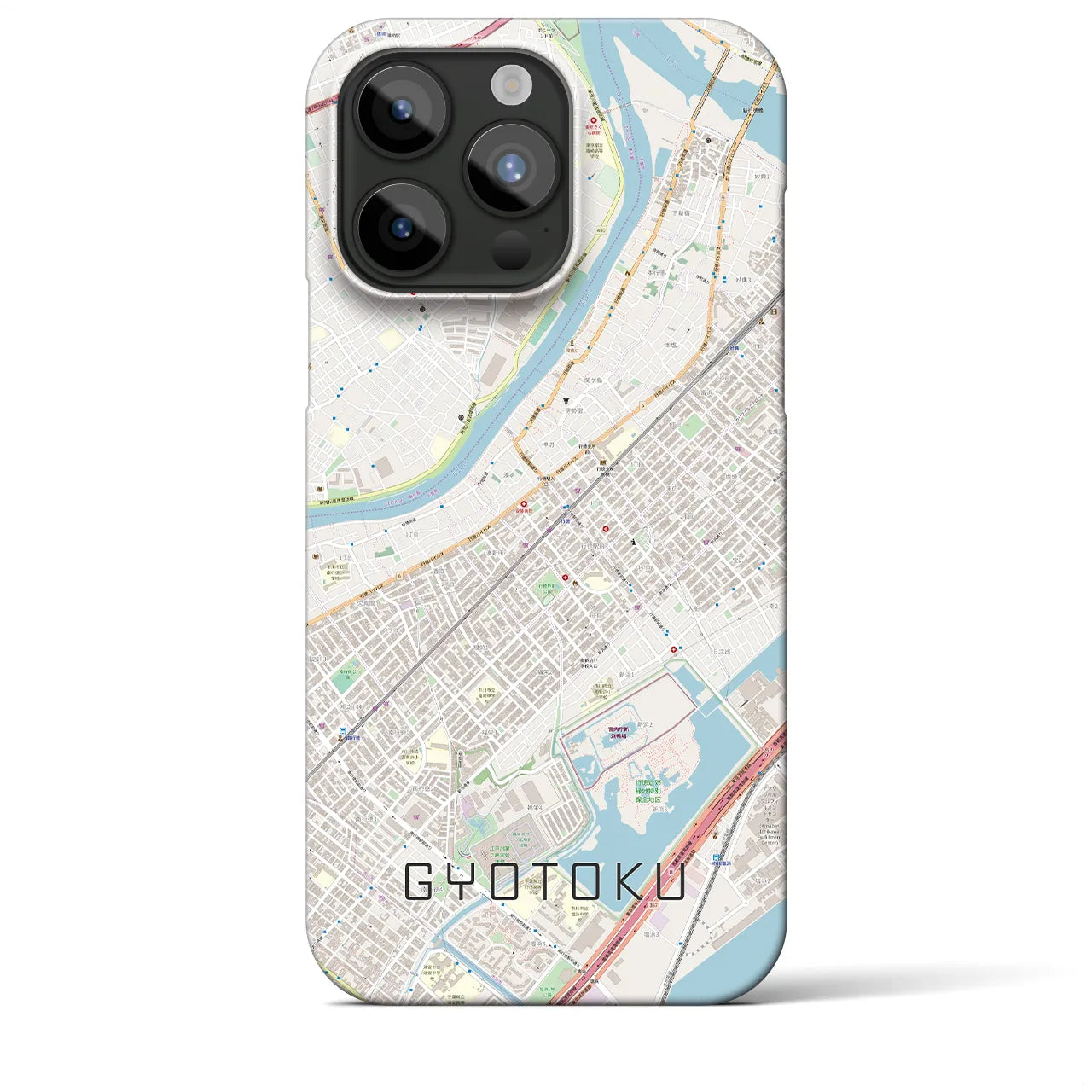 【行徳(千葉県)】地図柄iPhoneケース(バックカバータイプ)