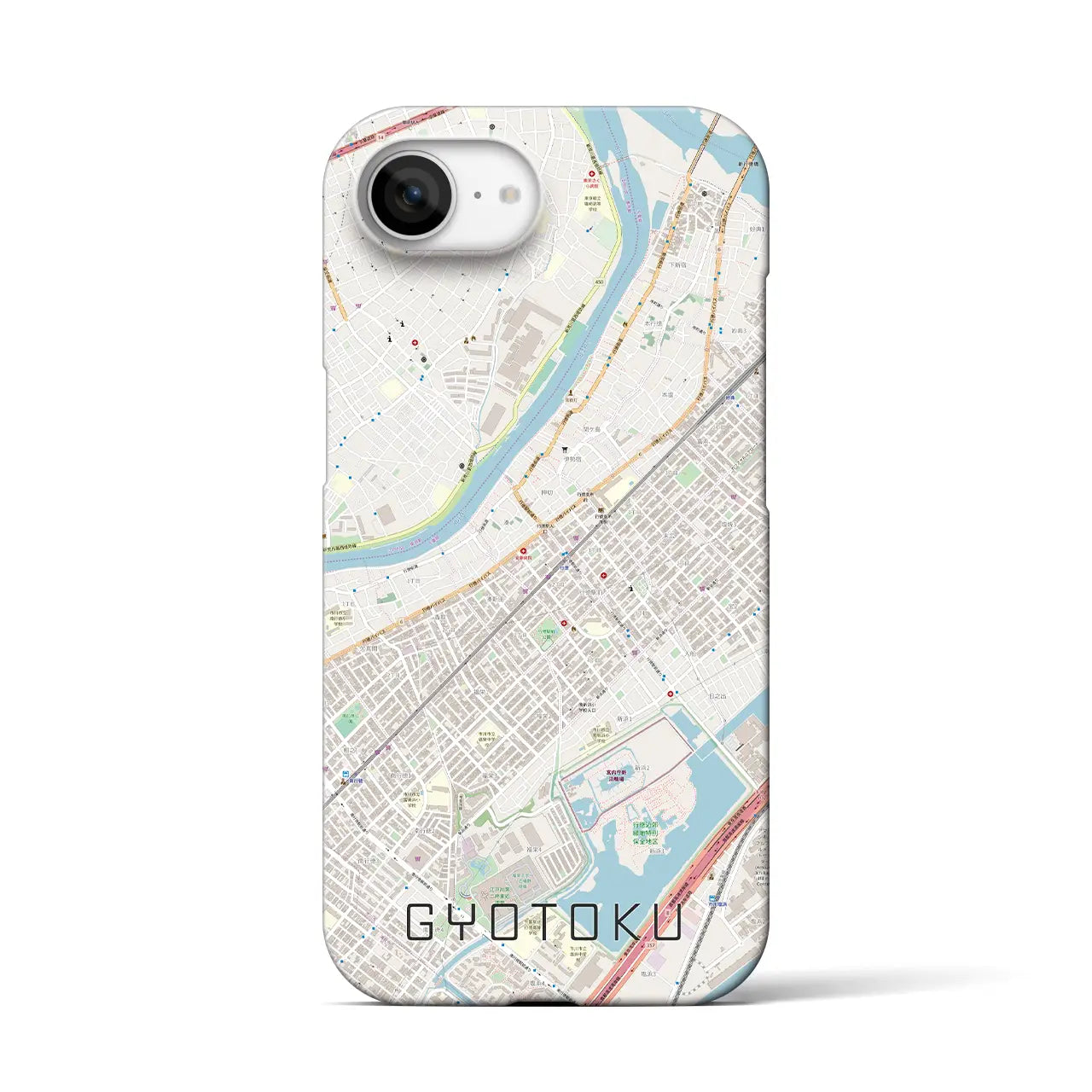 【行徳(千葉県)】地図柄iPhoneケース(バックカバータイプ)