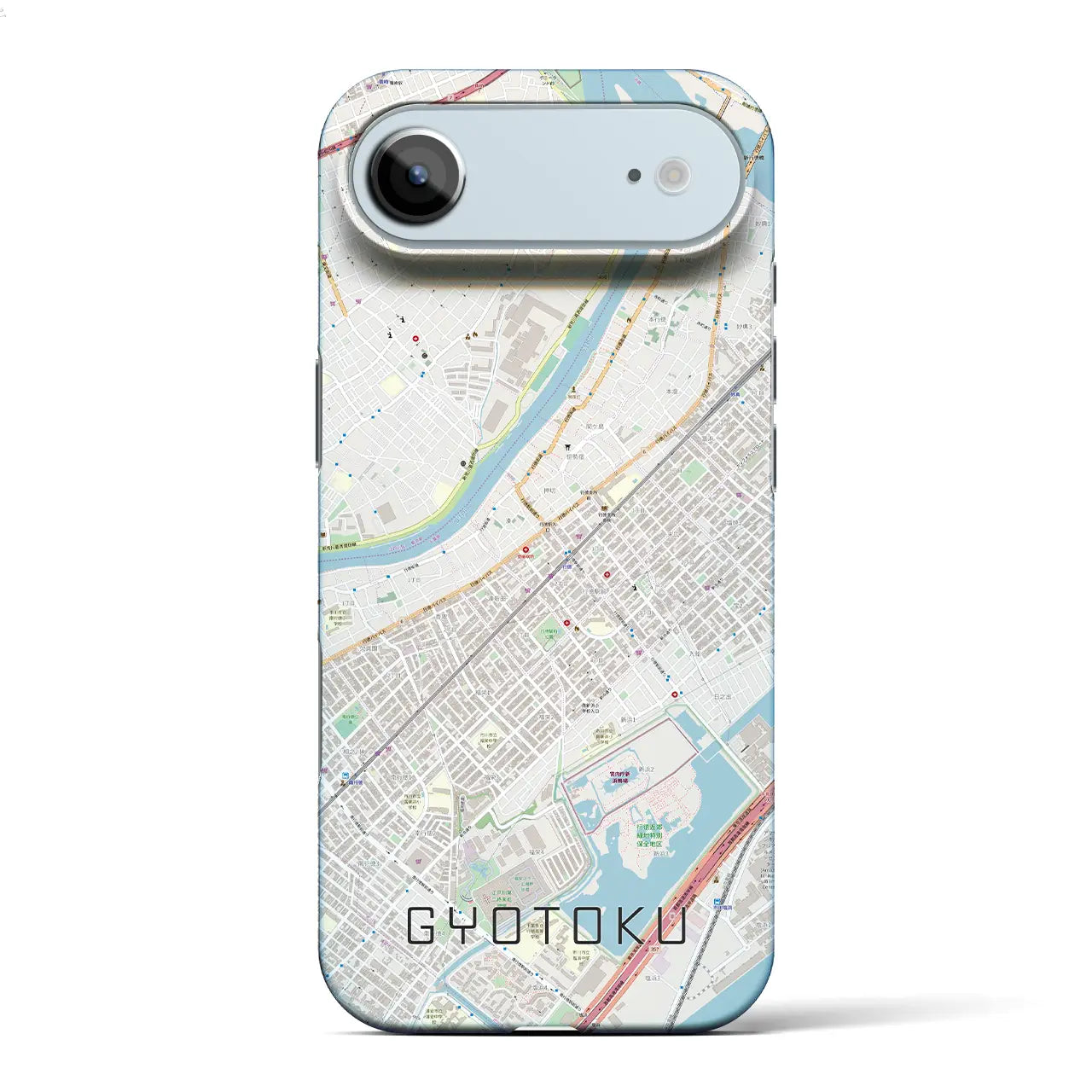 【行徳(千葉県)】地図柄iPhoneケース(バックカバータイプ)ナチュラル・iPhone 17 Pro Max 用