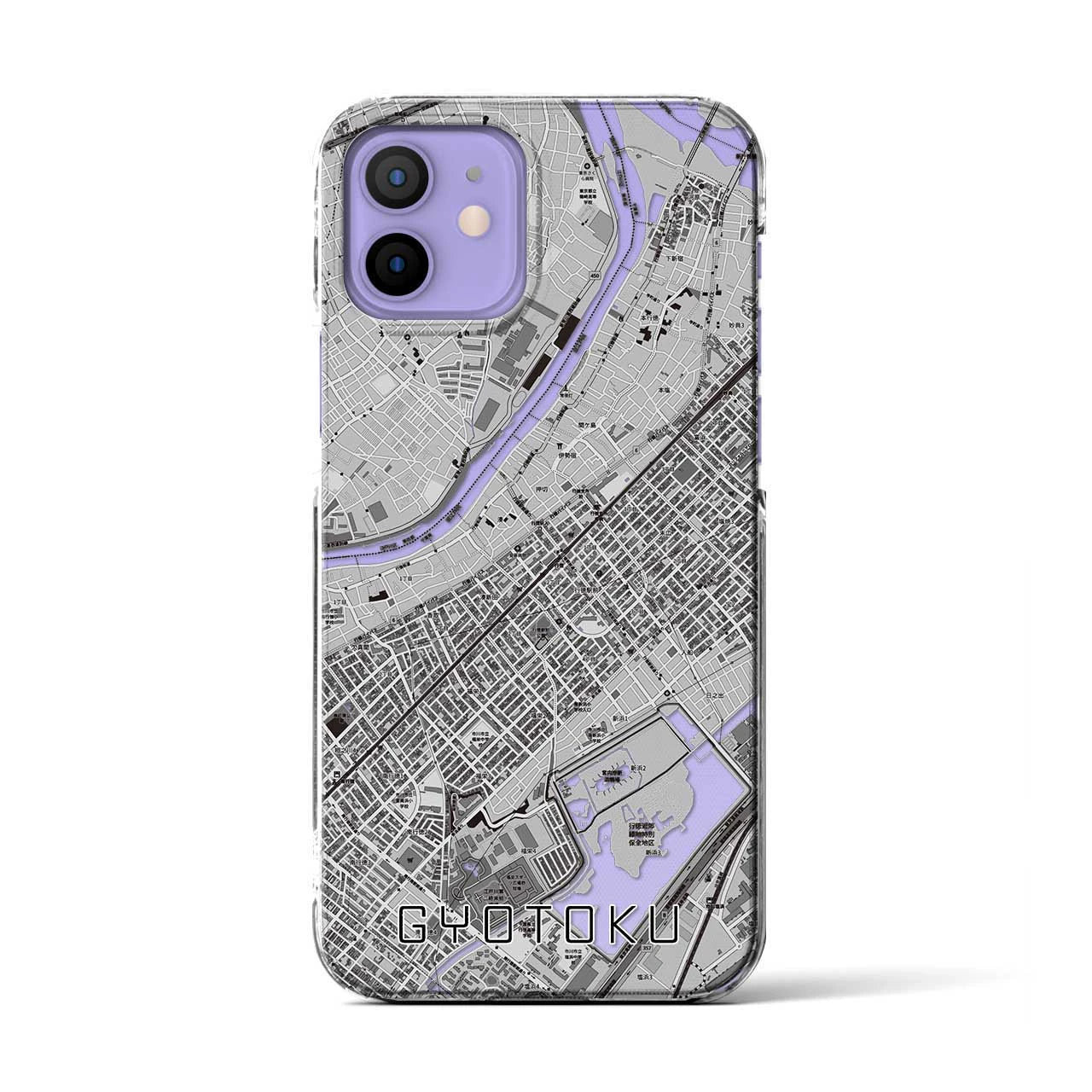 【行徳(千葉県)】地図柄iPhoneケース(クリアタイプ)