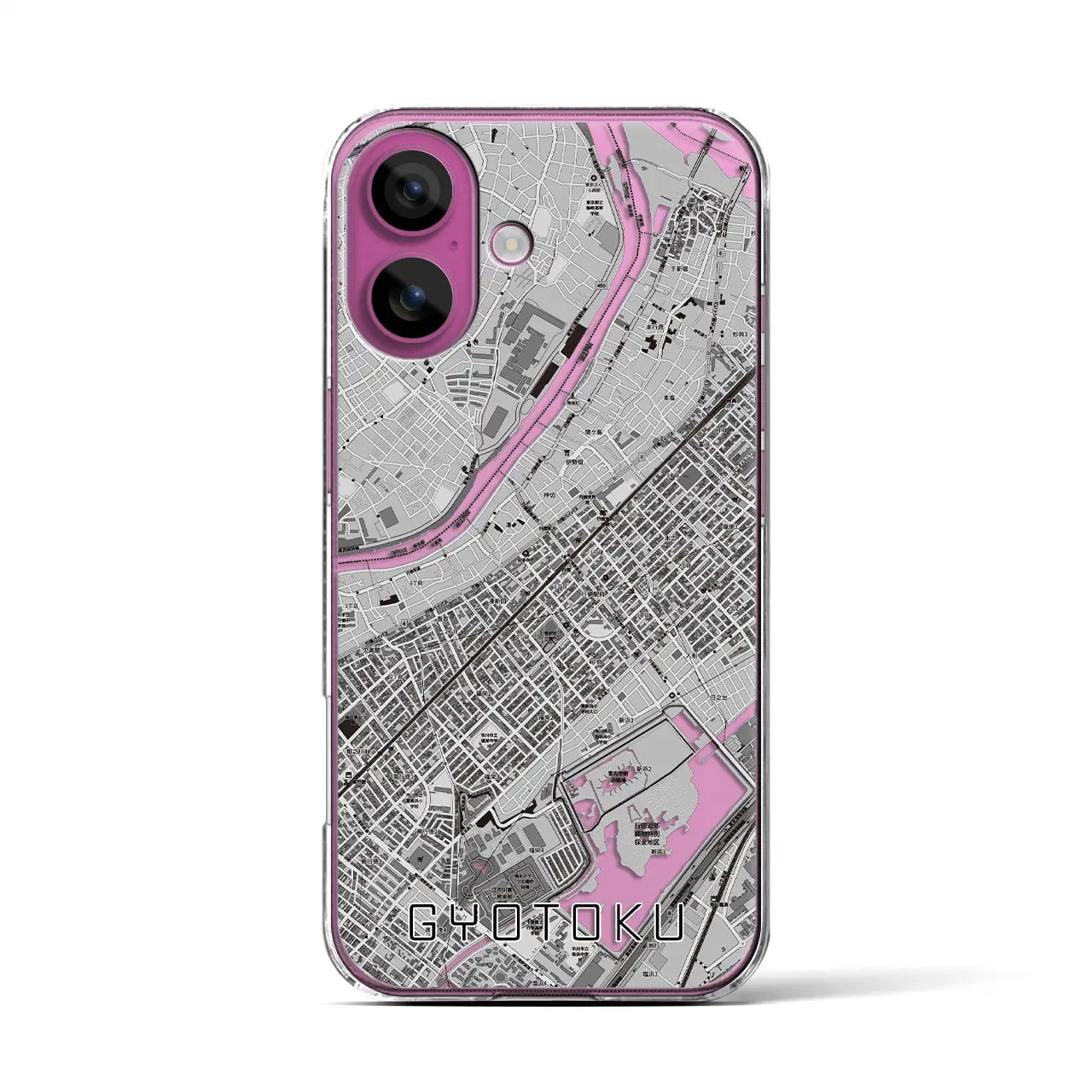 【行徳(千葉県)】地図柄iPhoneケース(クリアタイプ)