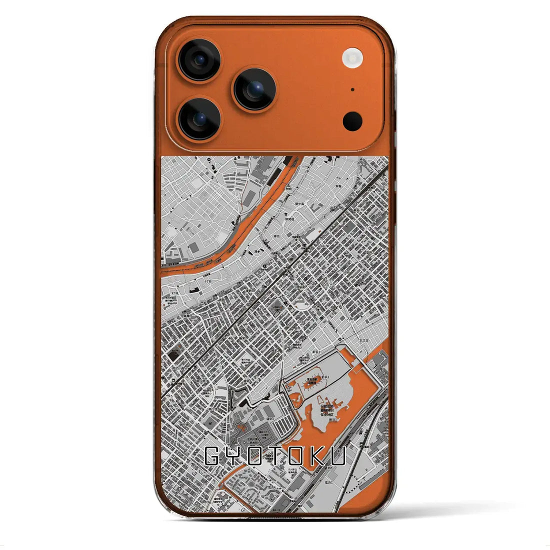 【行徳(千葉県)】地図柄iPhoneケース(クリアタイプ)