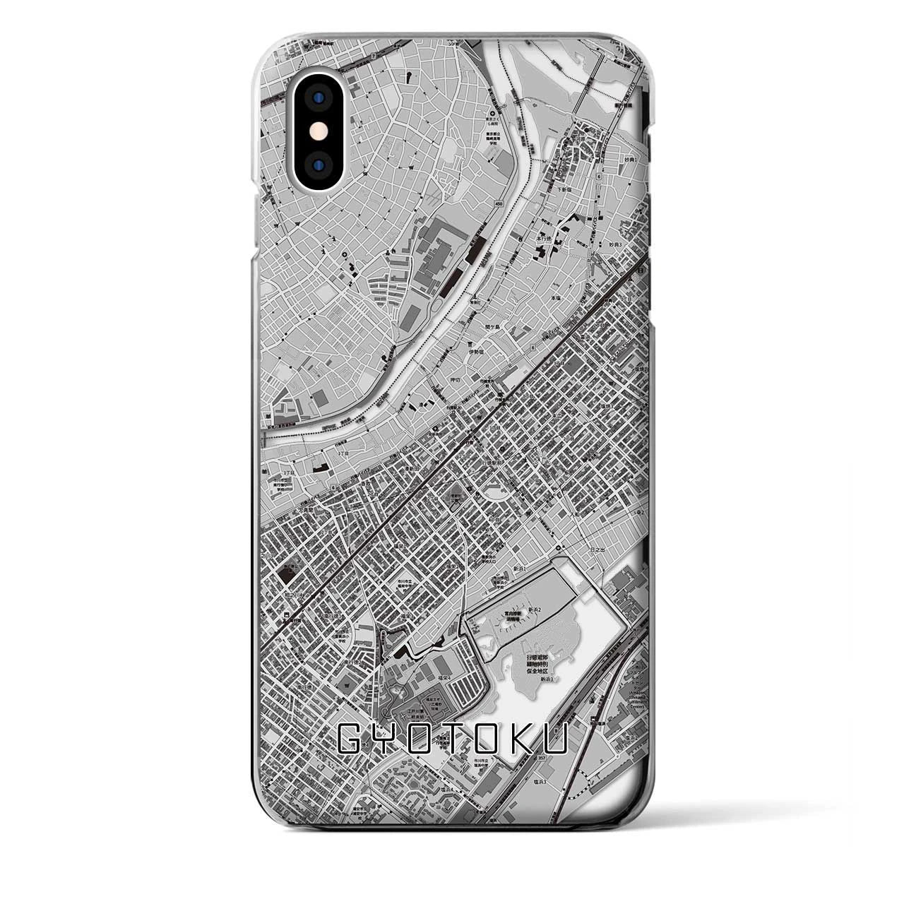 【行徳(千葉県)】地図柄iPhoneケース(クリアタイプ)
