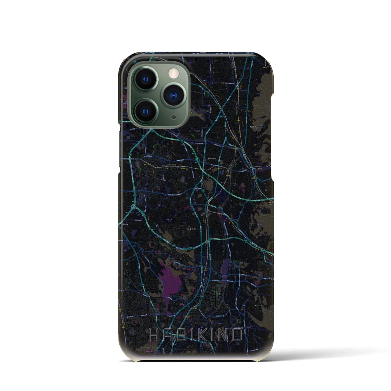 【羽曳野(大阪府)】地図柄iPhoneケース(バックカバータイプ)