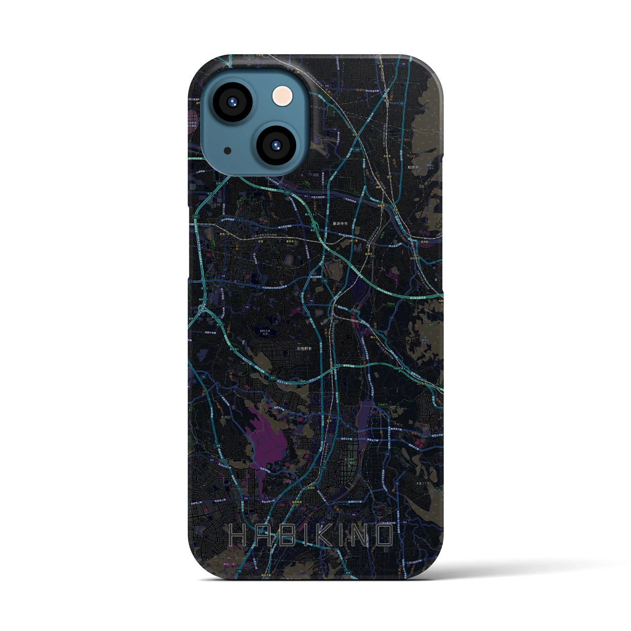 【羽曳野(大阪府)】地図柄iPhoneケース(バックカバータイプ)