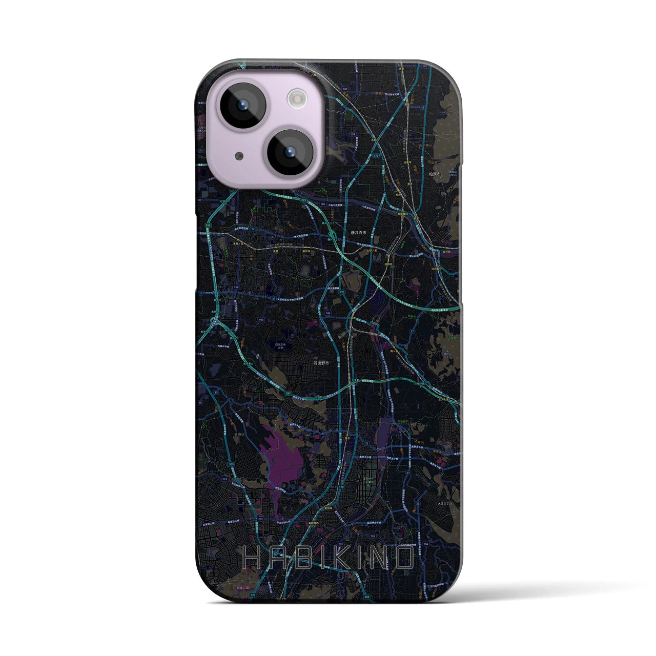 【羽曳野(大阪府)】地図柄iPhoneケース(バックカバータイプ)