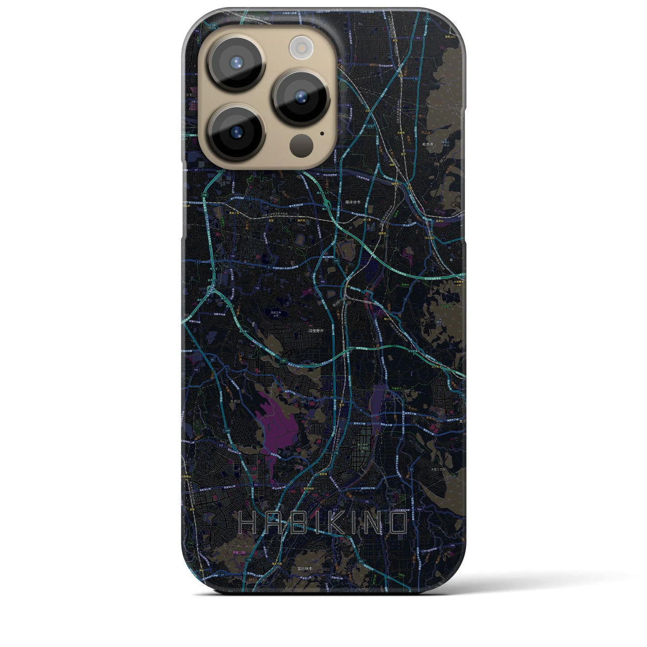 【羽曳野(大阪府)】地図柄iPhoneケース(バックカバータイプ)