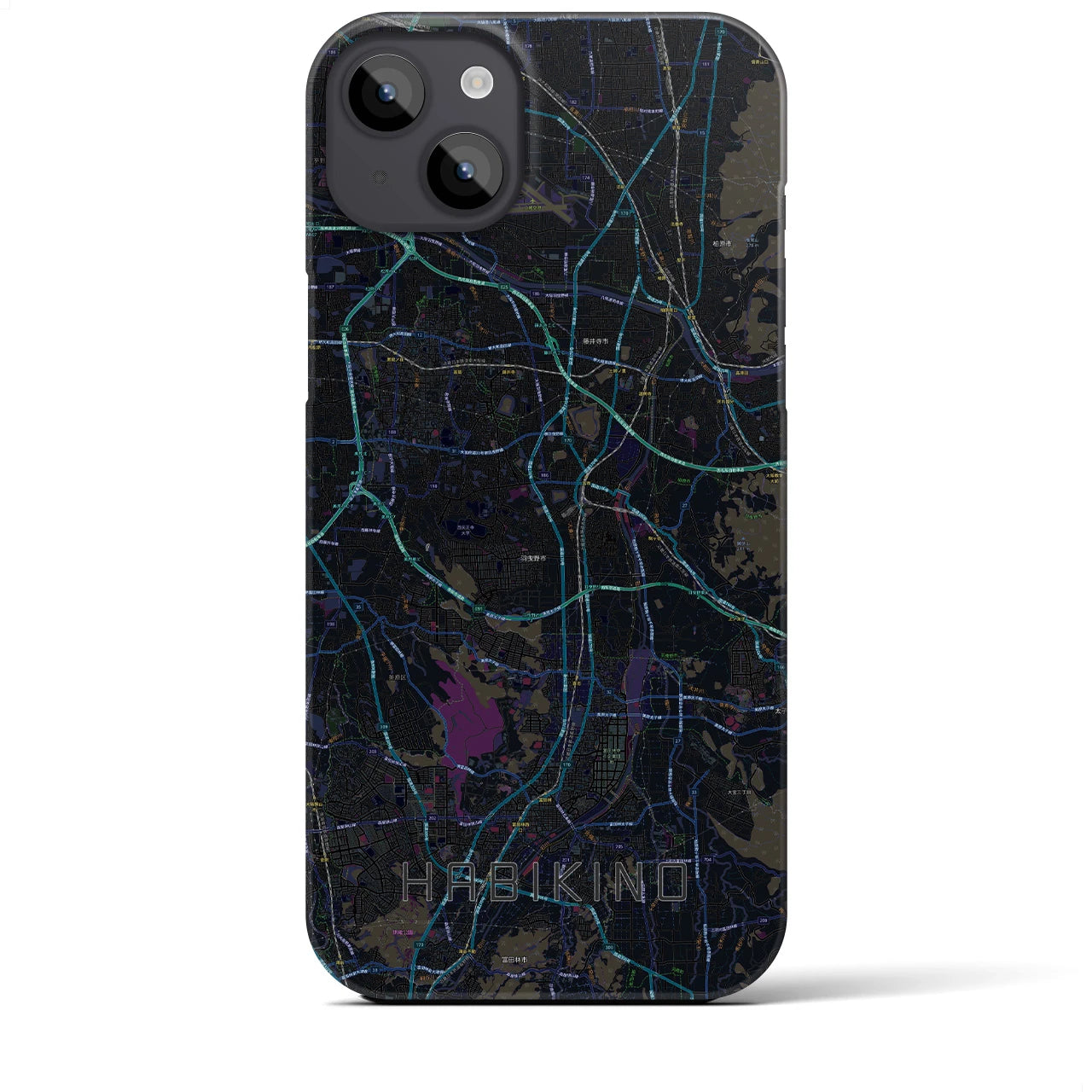 【羽曳野(大阪府)】地図柄iPhoneケース(バックカバータイプ)