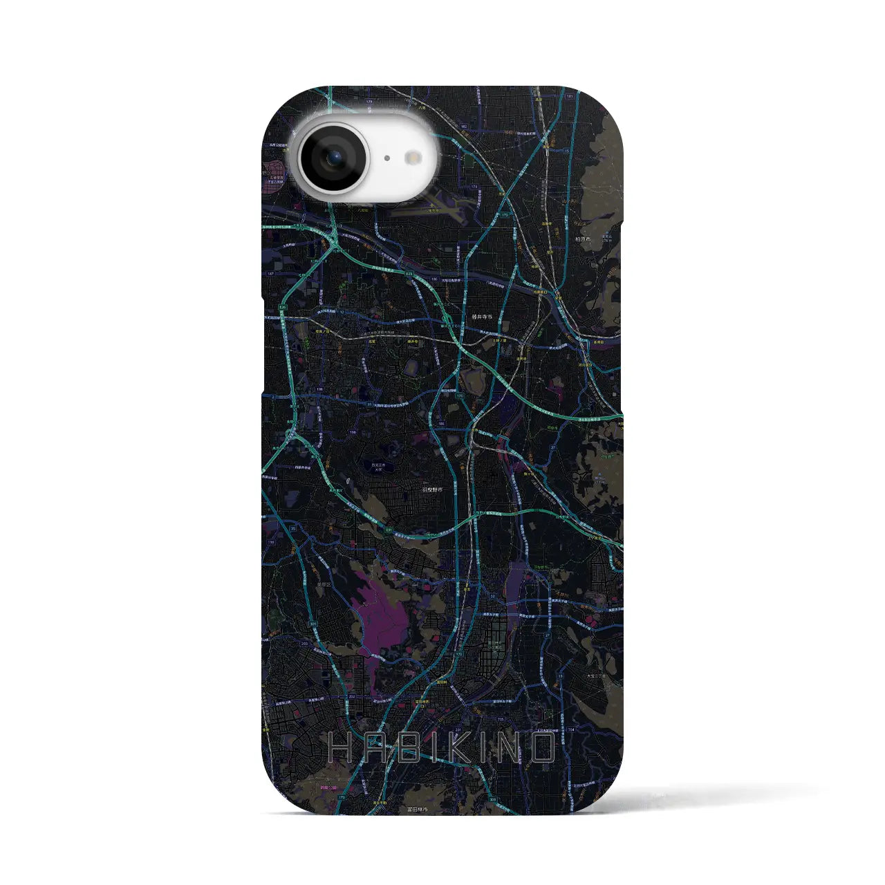 【羽曳野(大阪府)】地図柄iPhoneケース(バックカバータイプ)