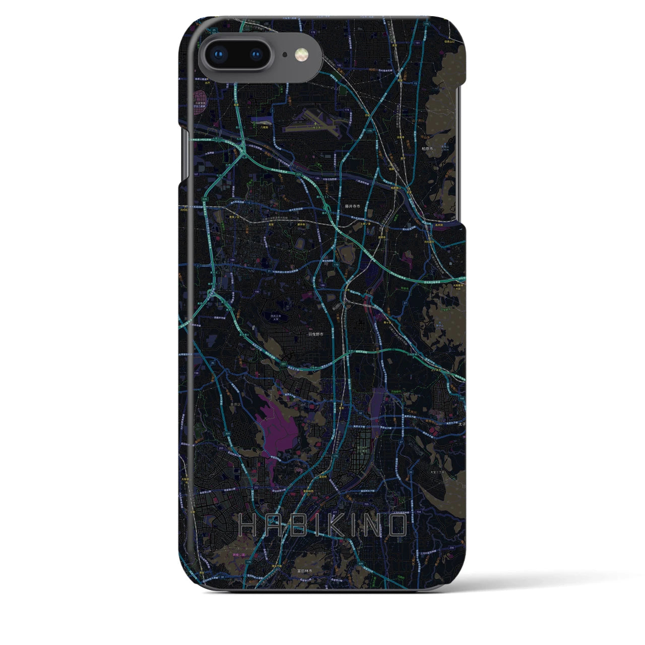 【羽曳野(大阪府)】地図柄iPhoneケース(バックカバータイプ)