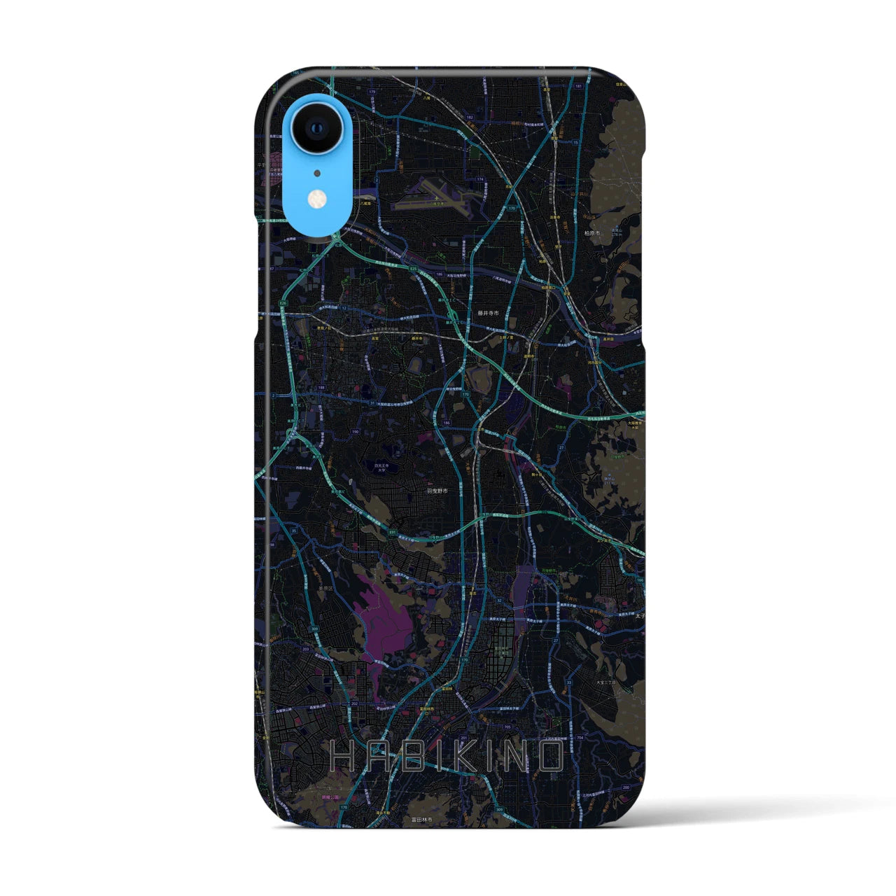 【羽曳野(大阪府)】地図柄iPhoneケース(バックカバータイプ)