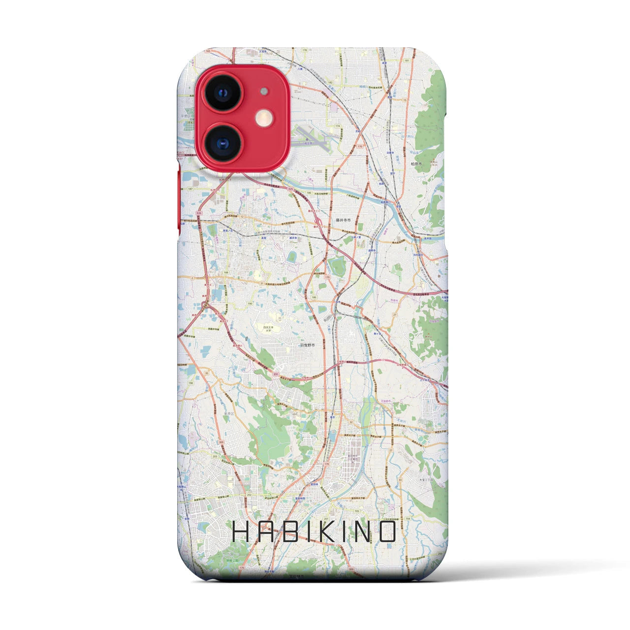【羽曳野(大阪府)】地図柄iPhoneケース(バックカバータイプ)