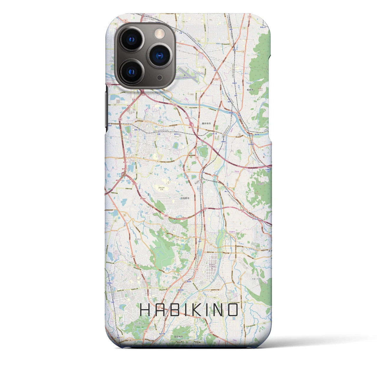 【羽曳野(大阪府)】地図柄iPhoneケース(バックカバータイプ)