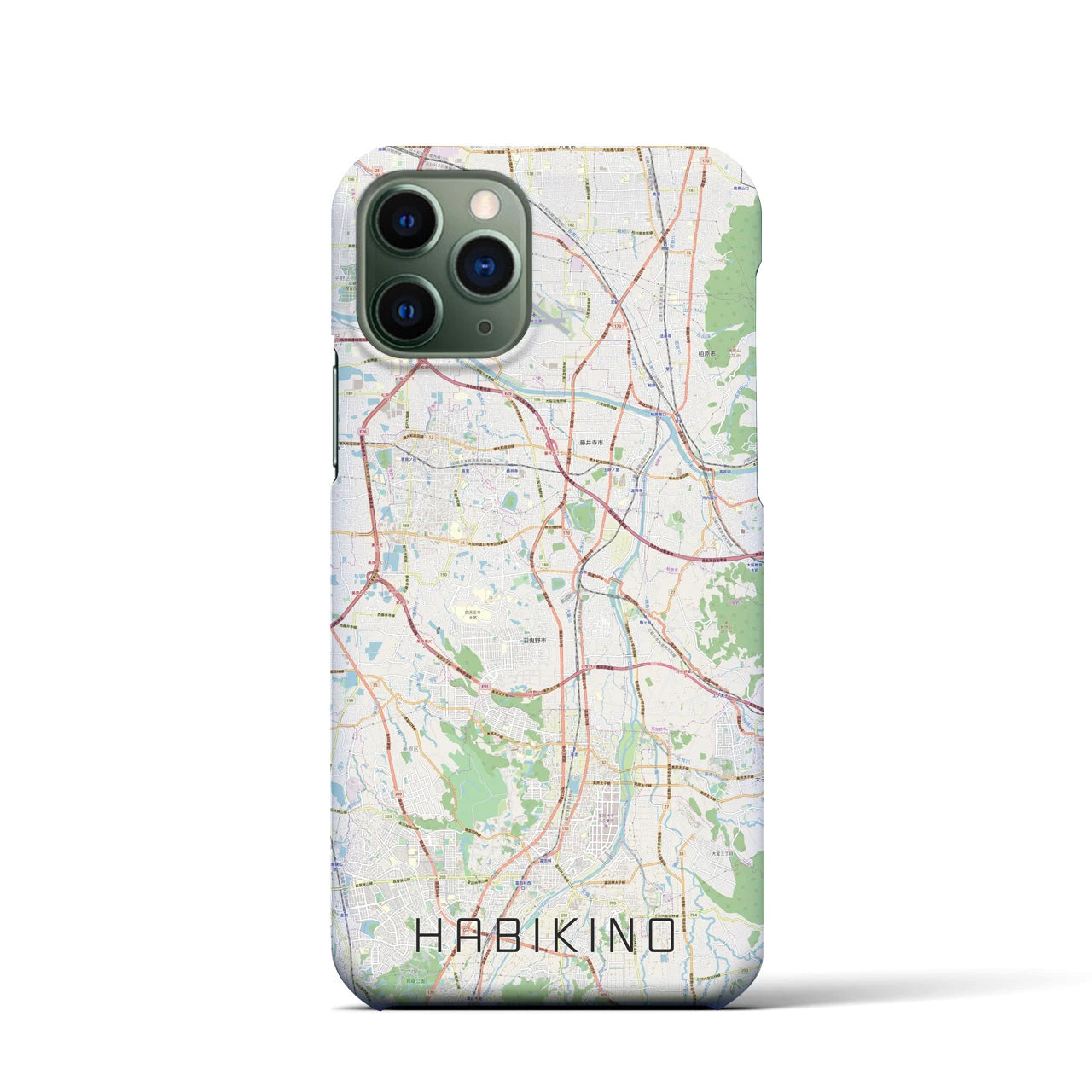 【羽曳野(大阪府)】地図柄iPhoneケース(バックカバータイプ)