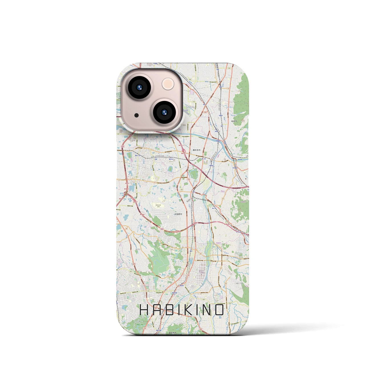 【羽曳野(大阪府)】地図柄iPhoneケース(バックカバータイプ)