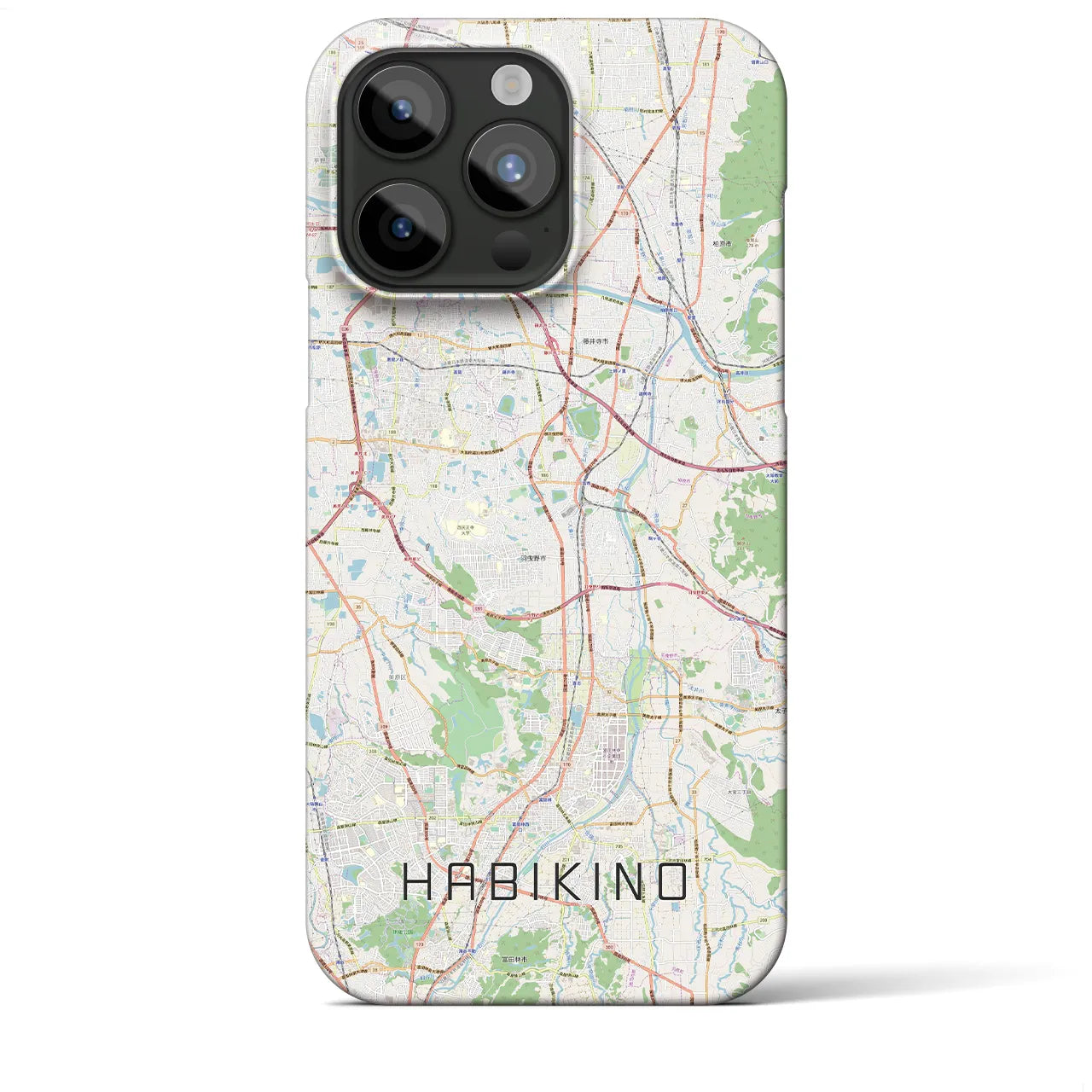 【羽曳野(大阪府)】地図柄iPhoneケース(バックカバータイプ)