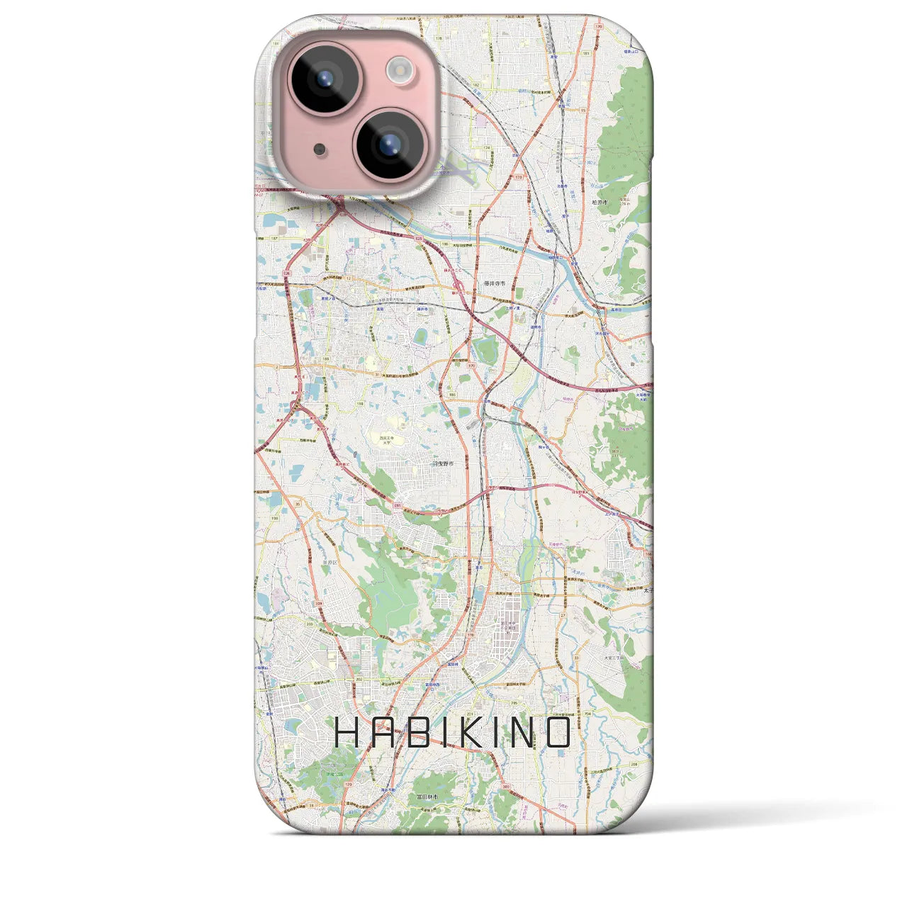 【羽曳野(大阪府)】地図柄iPhoneケース(バックカバータイプ)