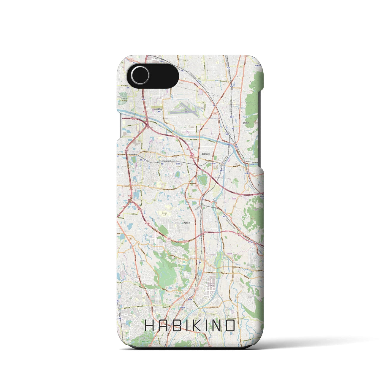【羽曳野(大阪府)】地図柄iPhoneケース(バックカバータイプ)