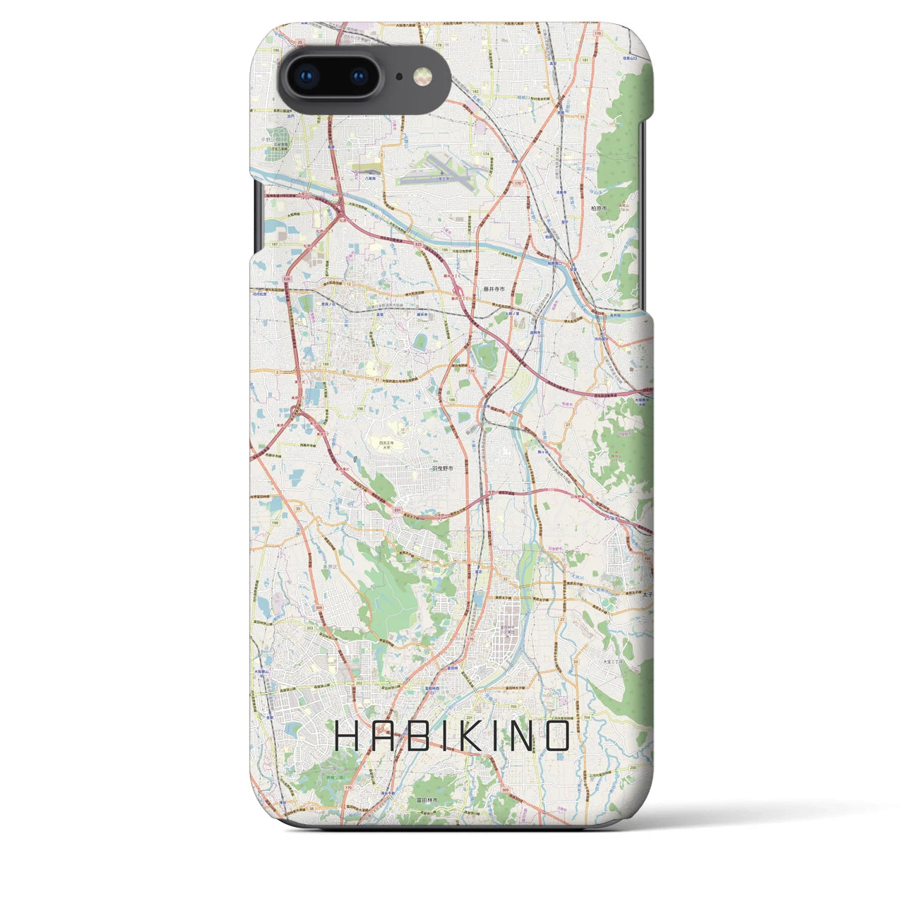 【羽曳野(大阪府)】地図柄iPhoneケース(バックカバータイプ)