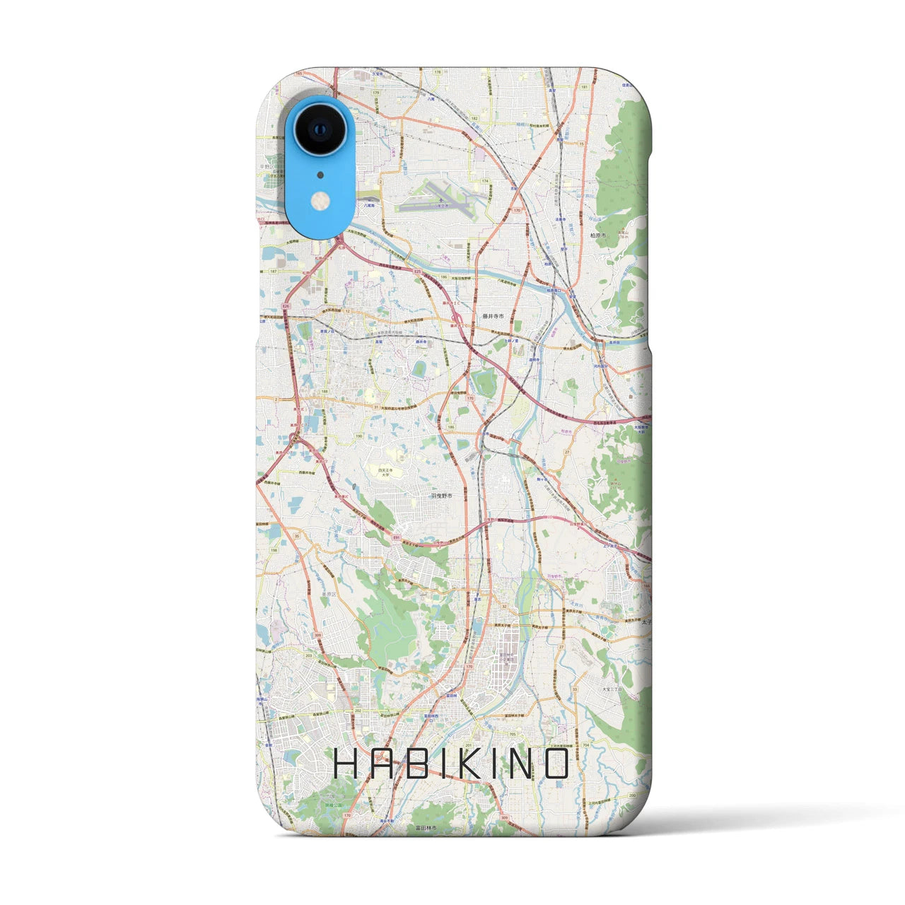 【羽曳野(大阪府)】地図柄iPhoneケース(バックカバータイプ)