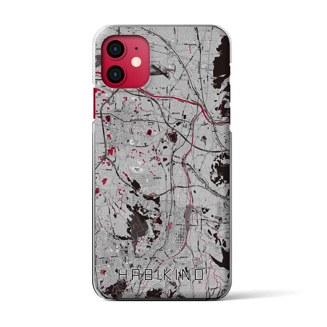 【羽曳野(大阪府)】地図柄iPhoneケース(クリアタイプ)