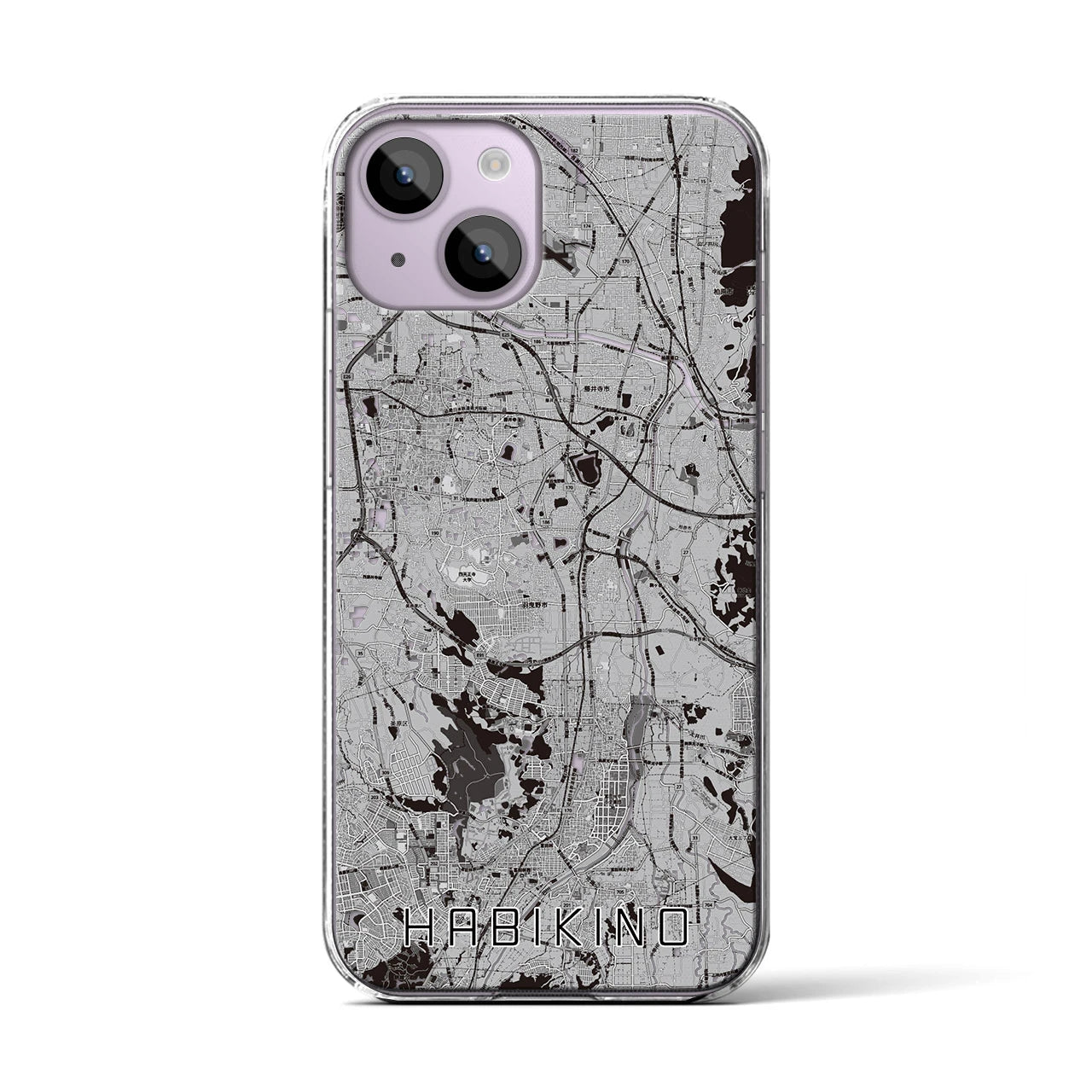 【羽曳野(大阪府)】地図柄iPhoneケース(クリアタイプ)