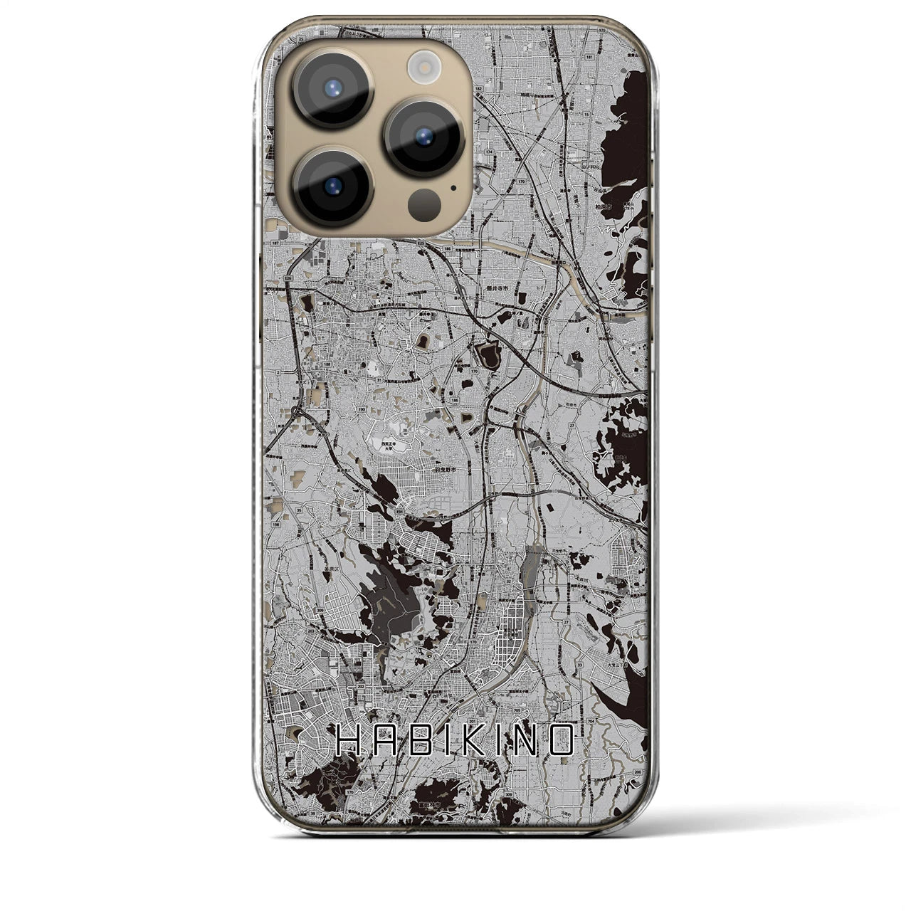 【羽曳野(大阪府)】地図柄iPhoneケース(クリアタイプ)