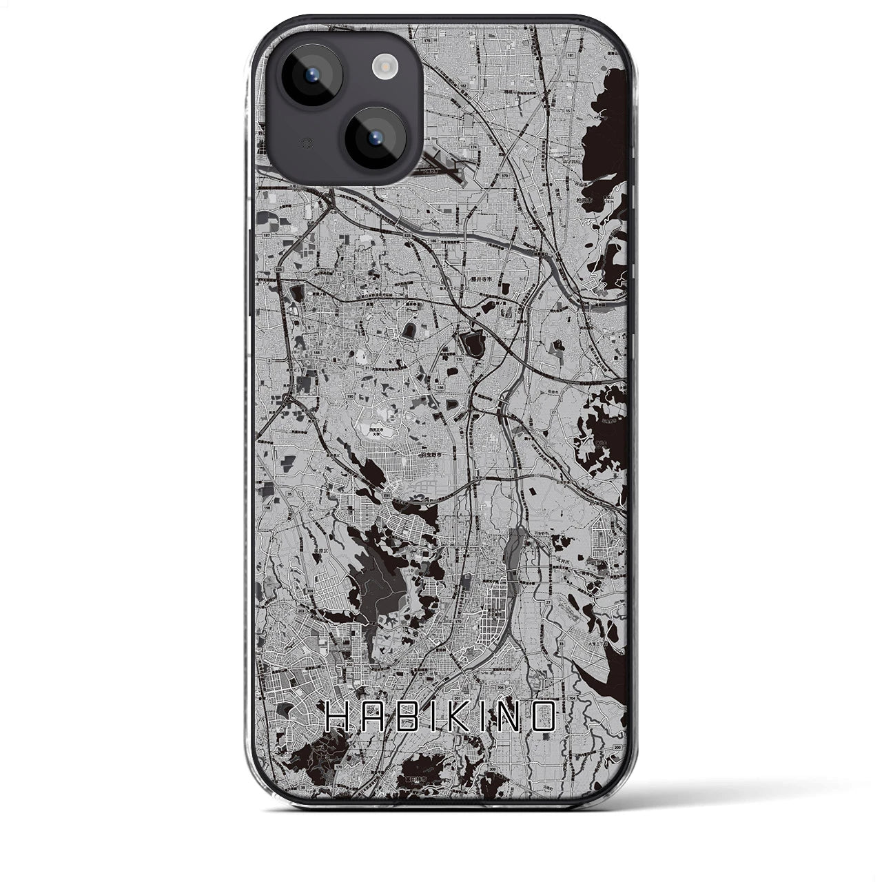 【羽曳野(大阪府)】地図柄iPhoneケース(クリアタイプ)