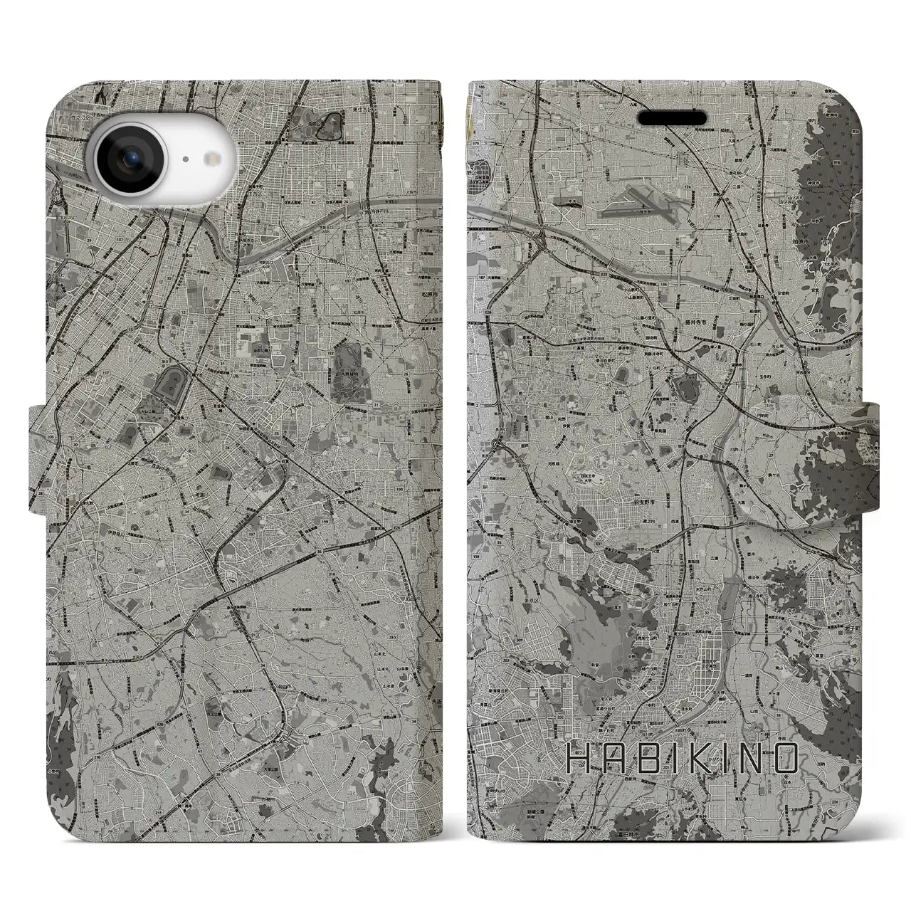 【羽曳野(大阪府)】地図柄iPhoneケース(手帳タイプ)