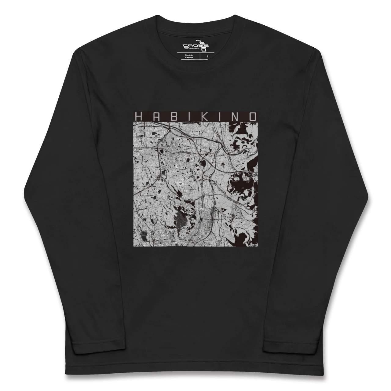 【羽曳野(大阪府)】地図柄ロングスリーブTシャツ