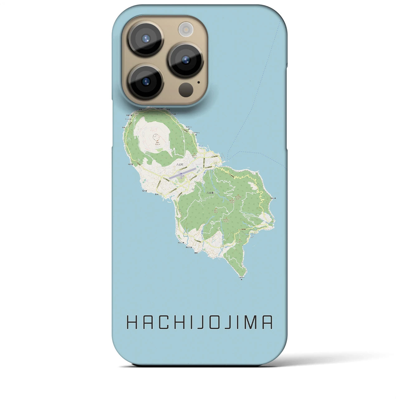 【八丈島(東京都)】地図柄iPhoneケース(バックカバータイプ)