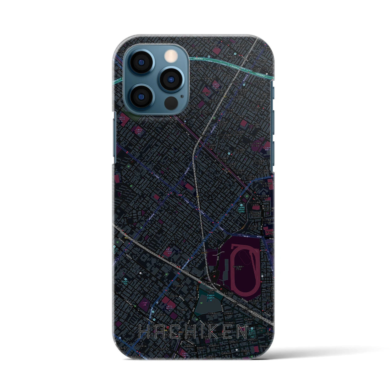 【八軒(北海道)】地図柄iPhoneケース(バックカバータイプ)