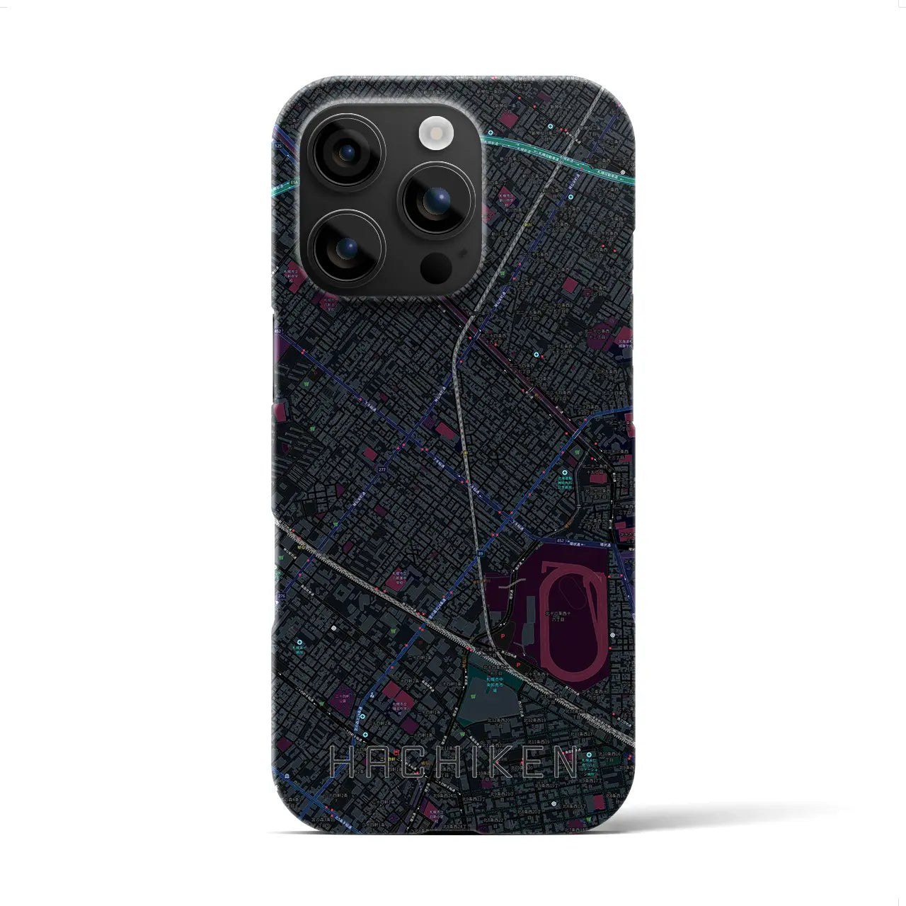 【八軒(北海道)】地図柄iPhoneケース(バックカバータイプ)