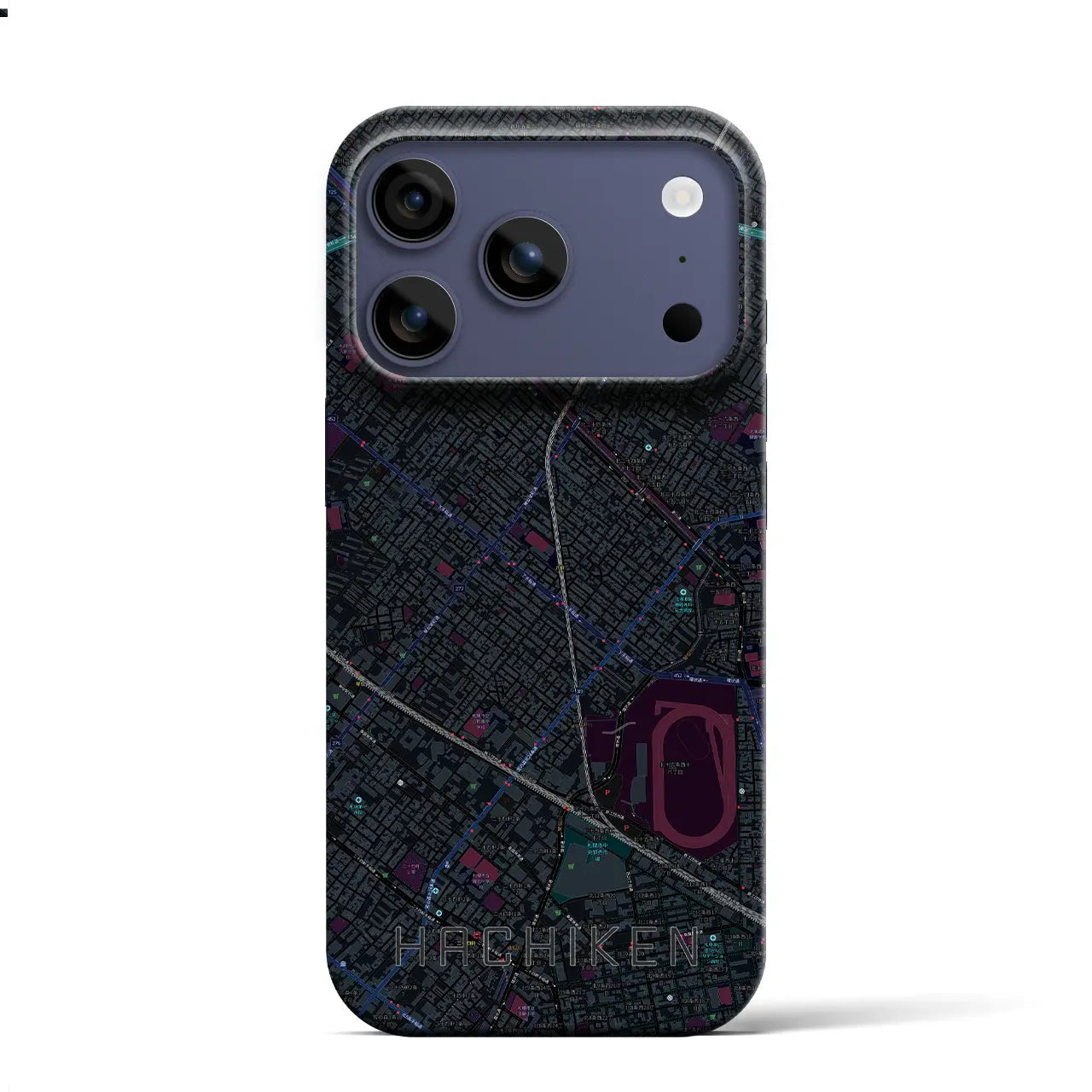 【八軒(北海道)】地図柄iPhoneケース(バックカバータイプ)