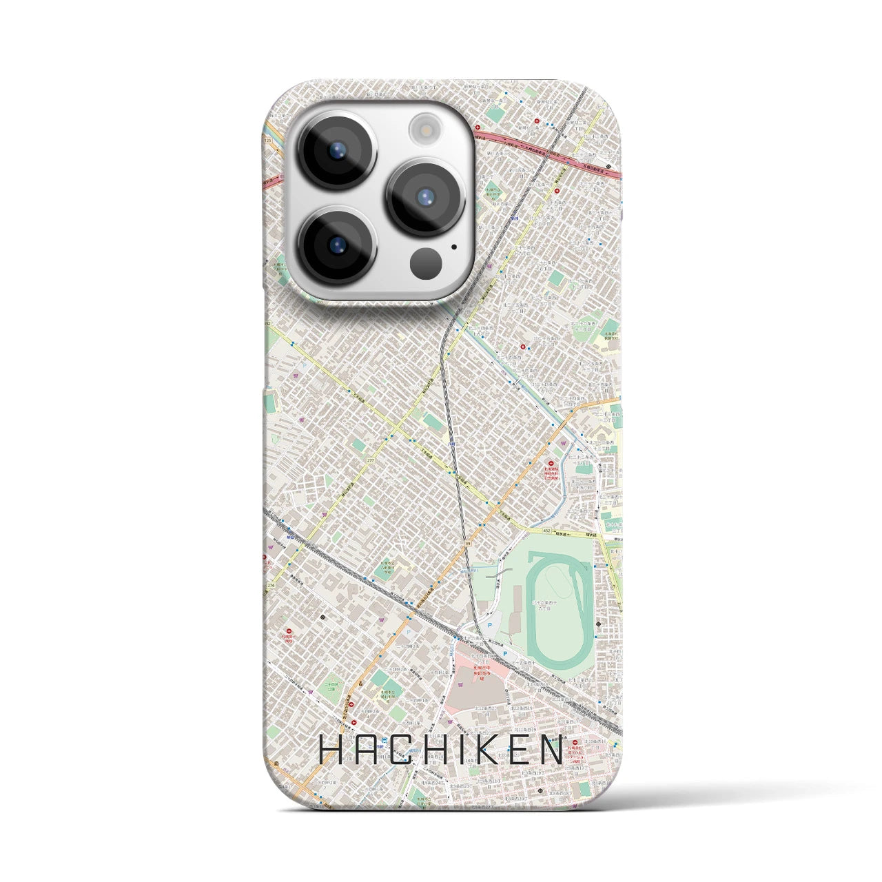 【八軒(北海道)】地図柄iPhoneケース(バックカバータイプ)