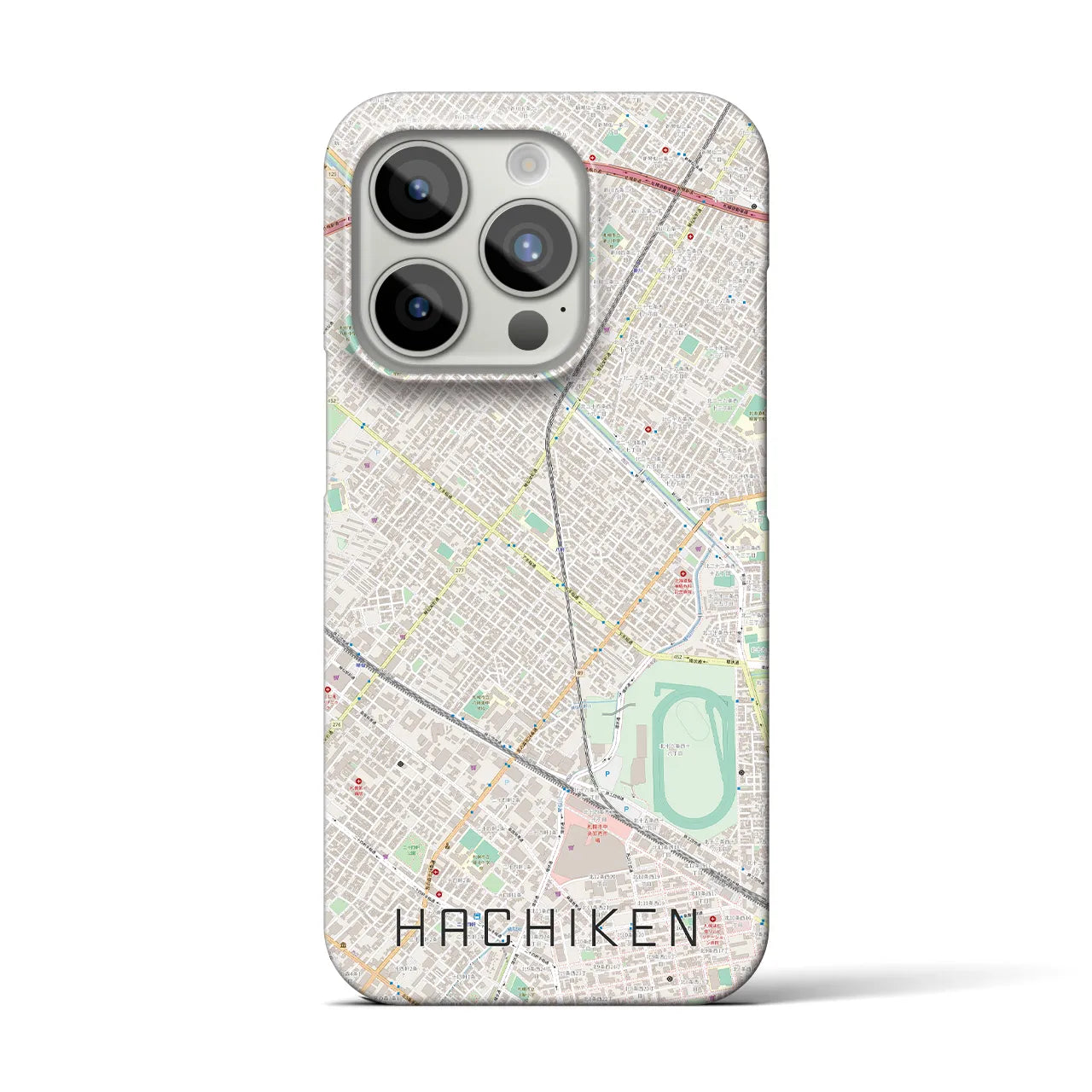 【八軒(北海道)】地図柄iPhoneケース(バックカバータイプ)