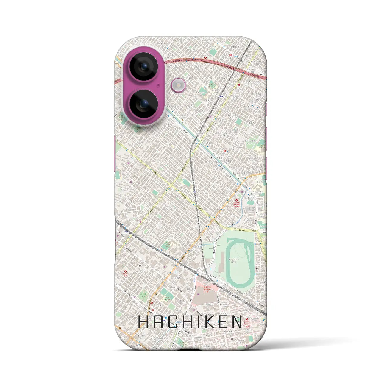 【八軒(北海道)】地図柄iPhoneケース(バックカバータイプ)