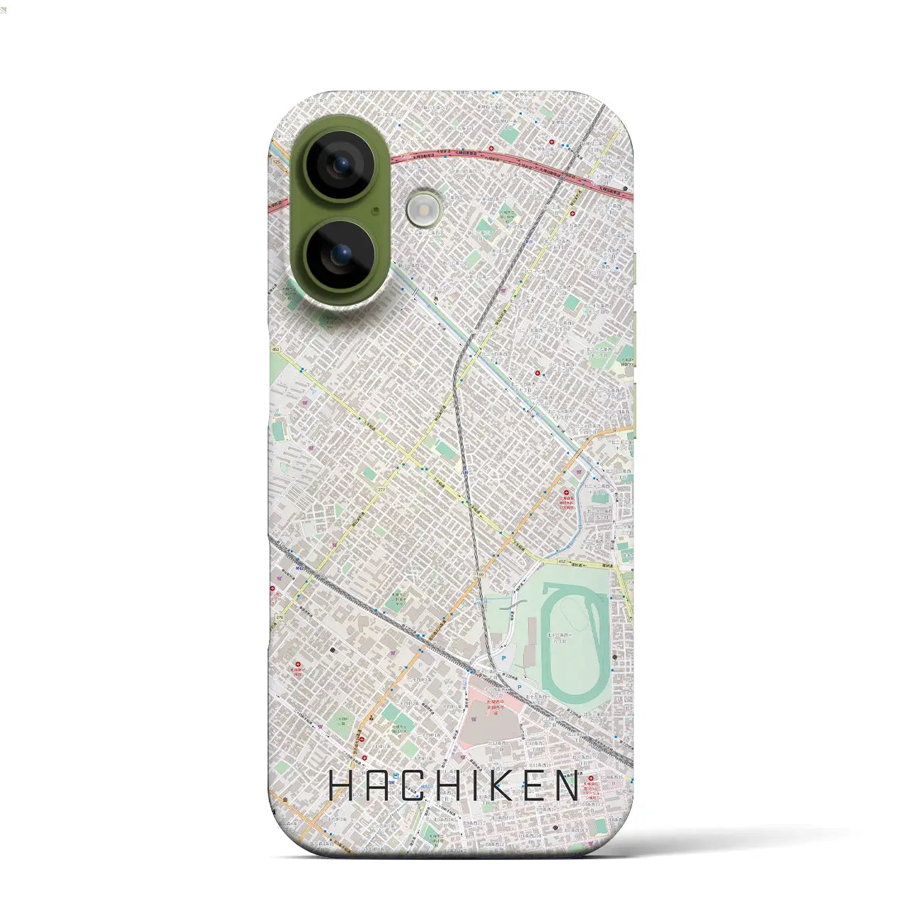 【八軒(北海道)】地図柄iPhoneケース(バックカバータイプ)