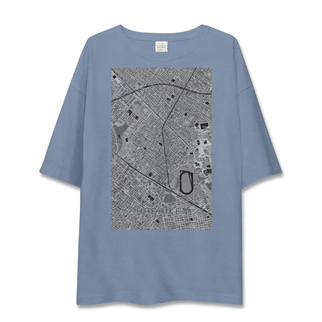 【八軒(北海道)】地図柄ビッグシルエットTシャツ