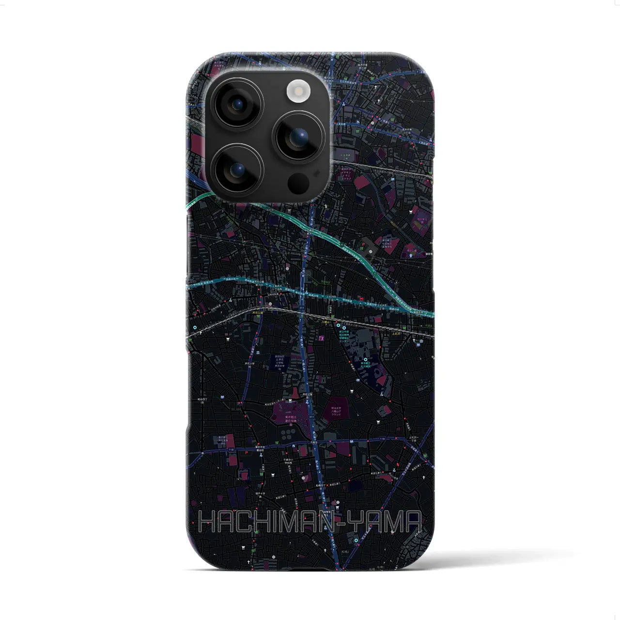 【八幡山(東京都)】地図柄iPhoneケース(バックカバータイプ)