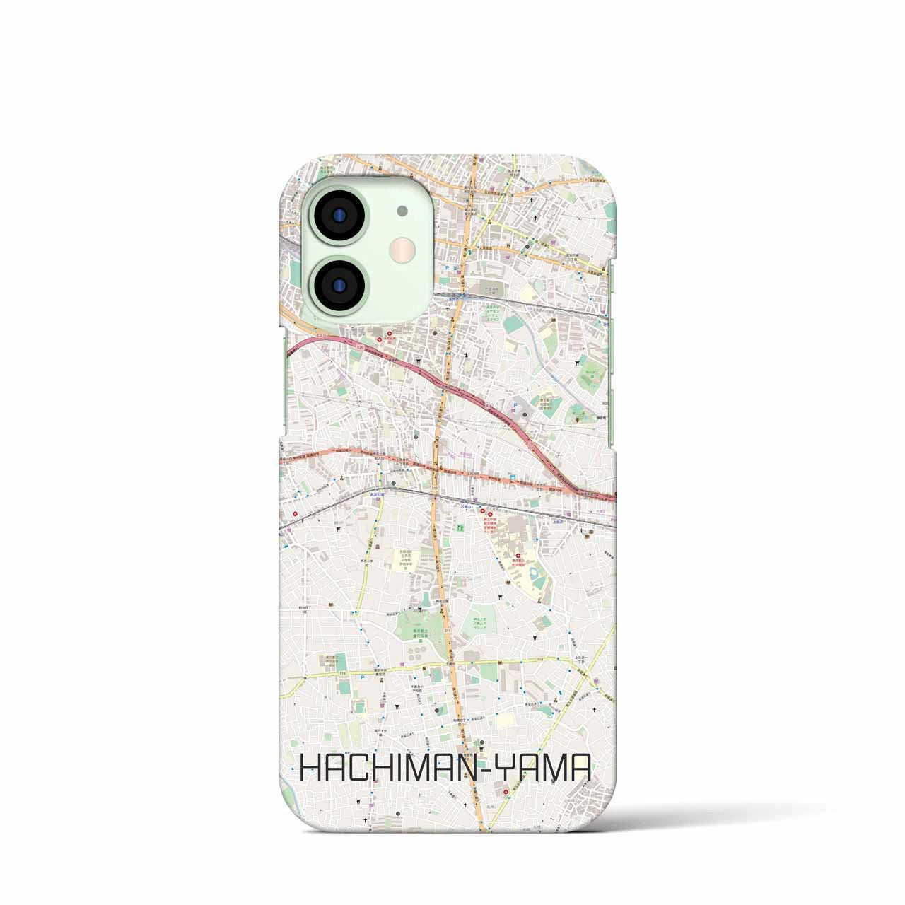 【八幡山(東京都)】地図柄iPhoneケース(バックカバータイプ)