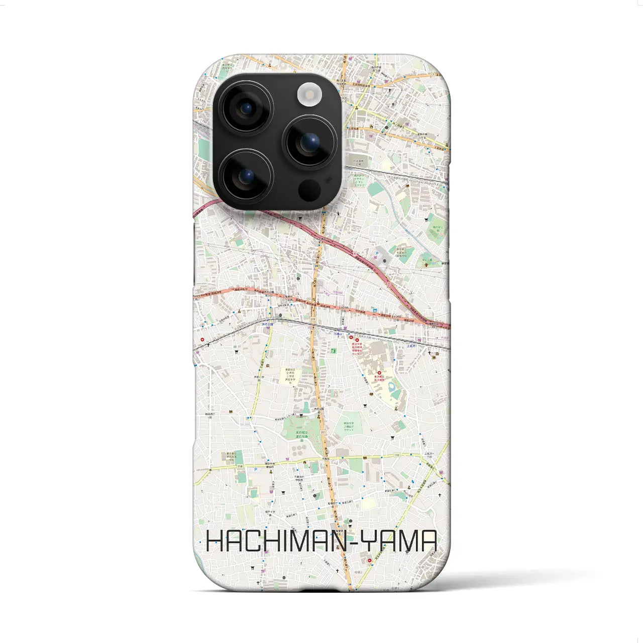 【八幡山(東京都)】地図柄iPhoneケース(バックカバータイプ)