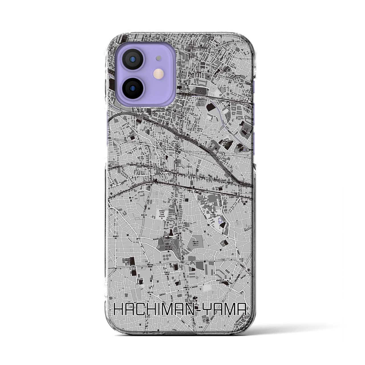 【八幡山(東京都)】地図柄iPhoneケース(クリアタイプ)