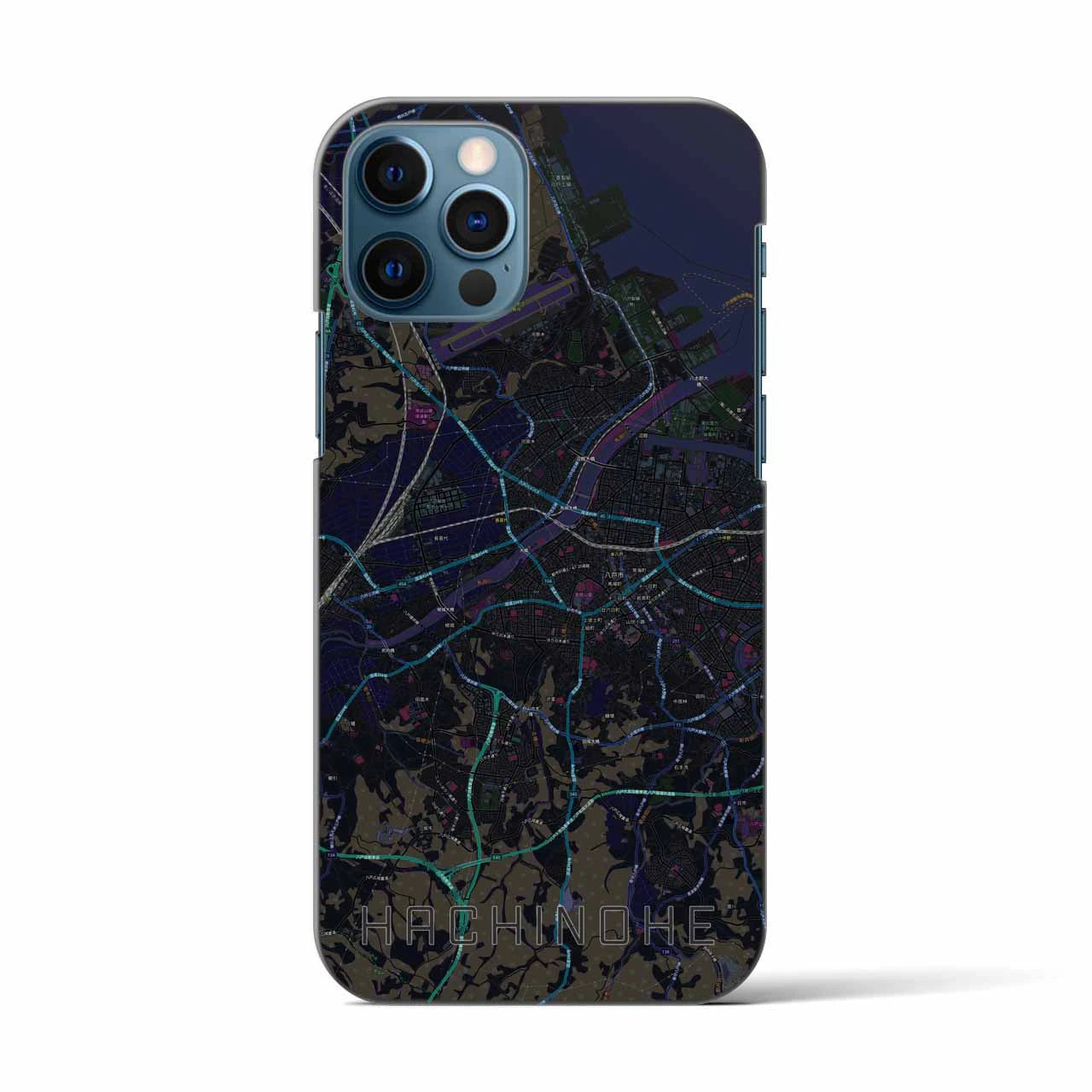 【八戸(青森県)】地図柄iPhoneケース(バックカバータイプ)